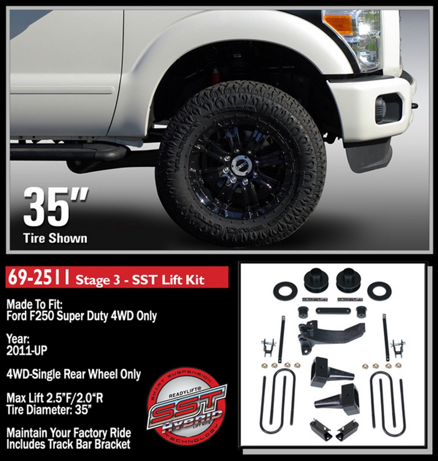 ReadyLift SST Lift Kit Fits 11-16 F-250 Super Duty 69-2511 -2