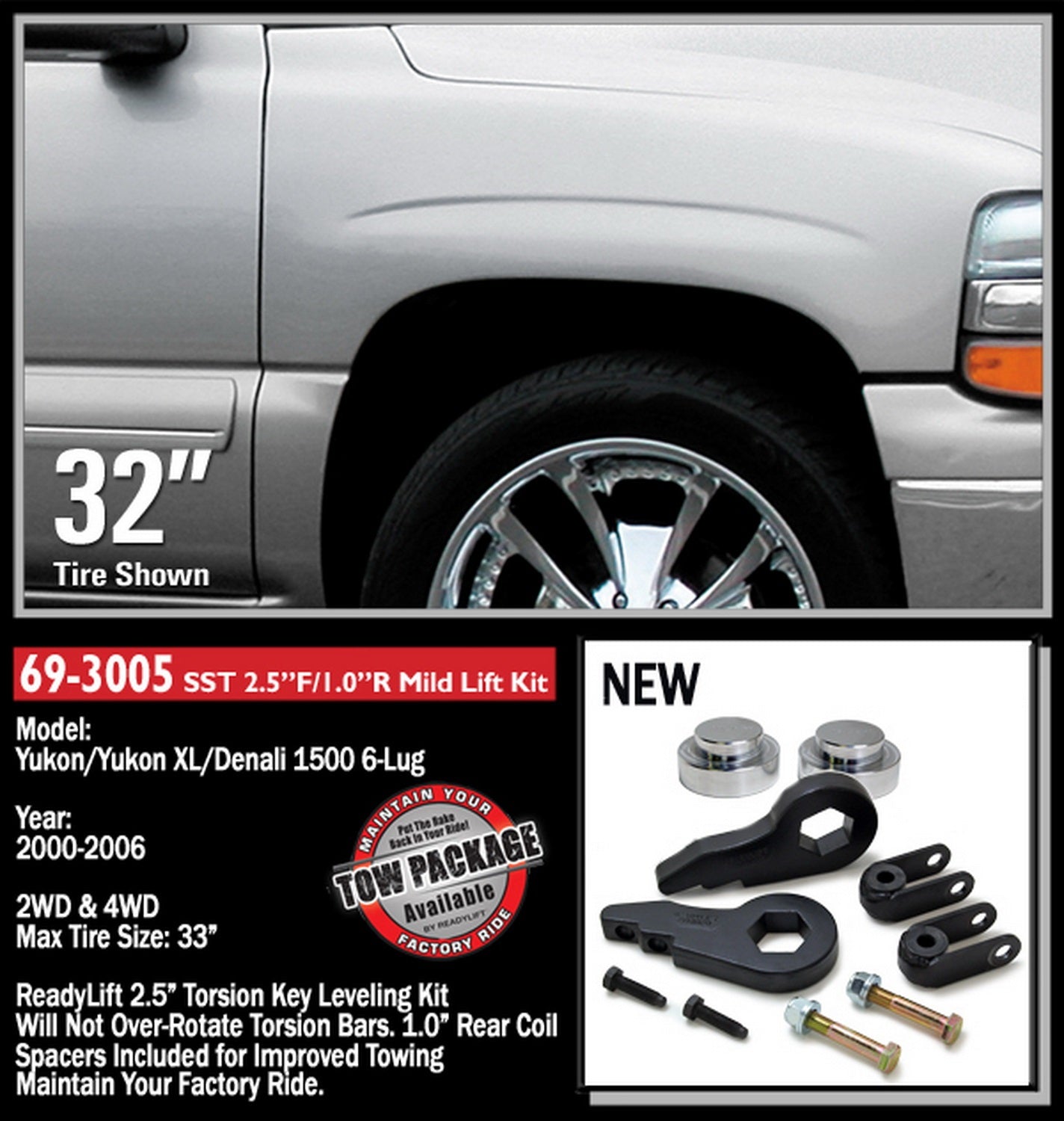 ReadyLift 2.5"F 1"R SST Lift Kit GM SUV SUT 1500 2000-2006 -3