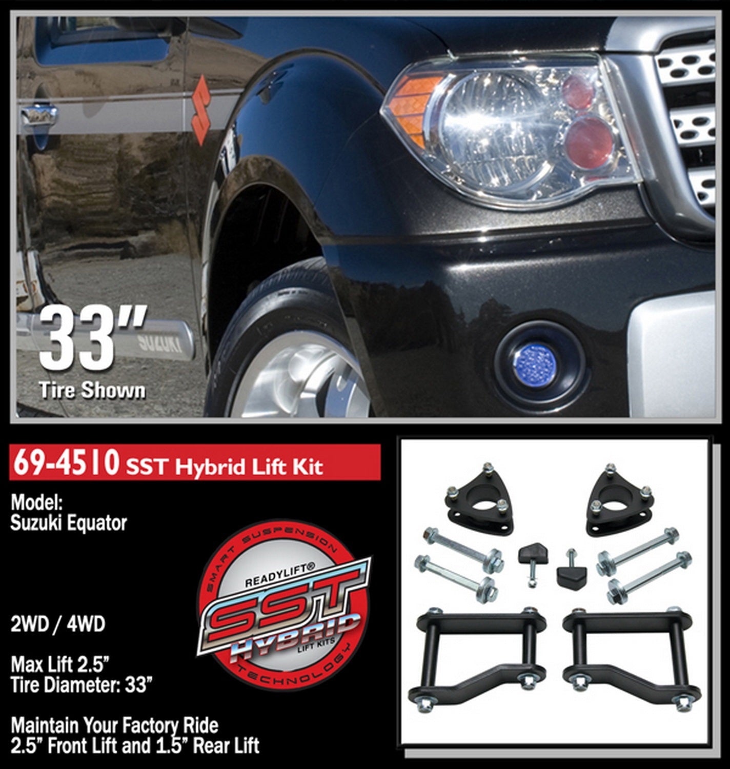 ReadyLift 2.5" SST Lift Kit for Nissan Frontier Xterra Equator 2005-2023 -3