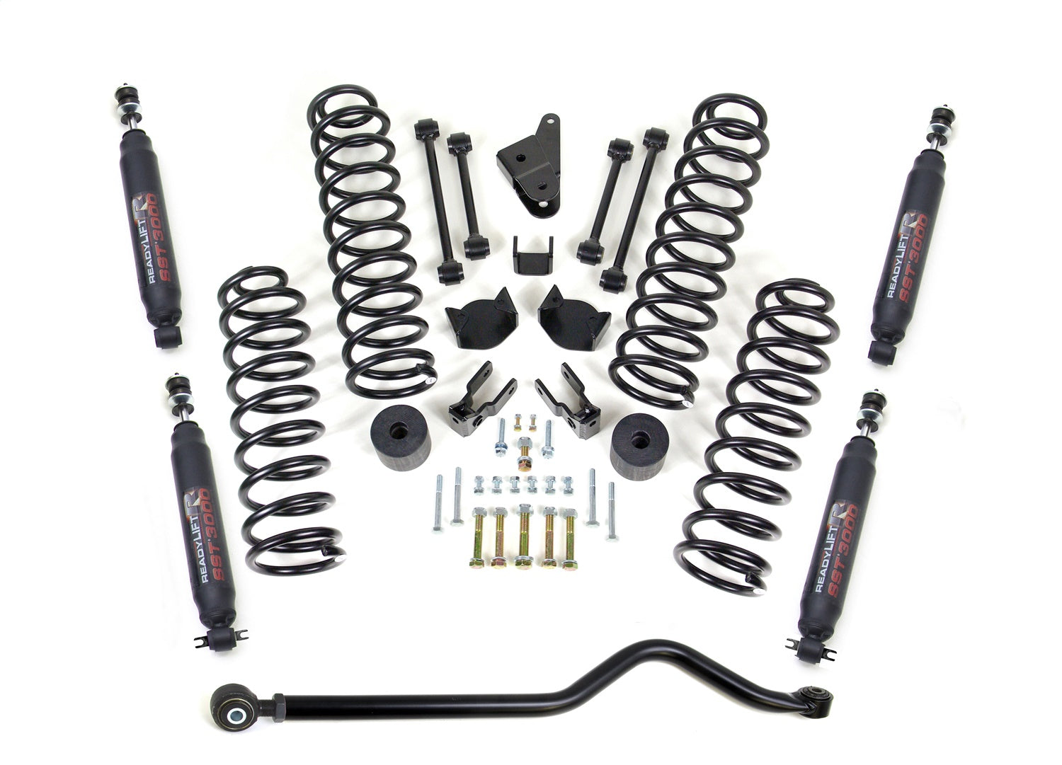 ReadyLift 69-6403 Spring Lift Kit w/Shocks Fits 07-18 Wrangler (JK) -1
