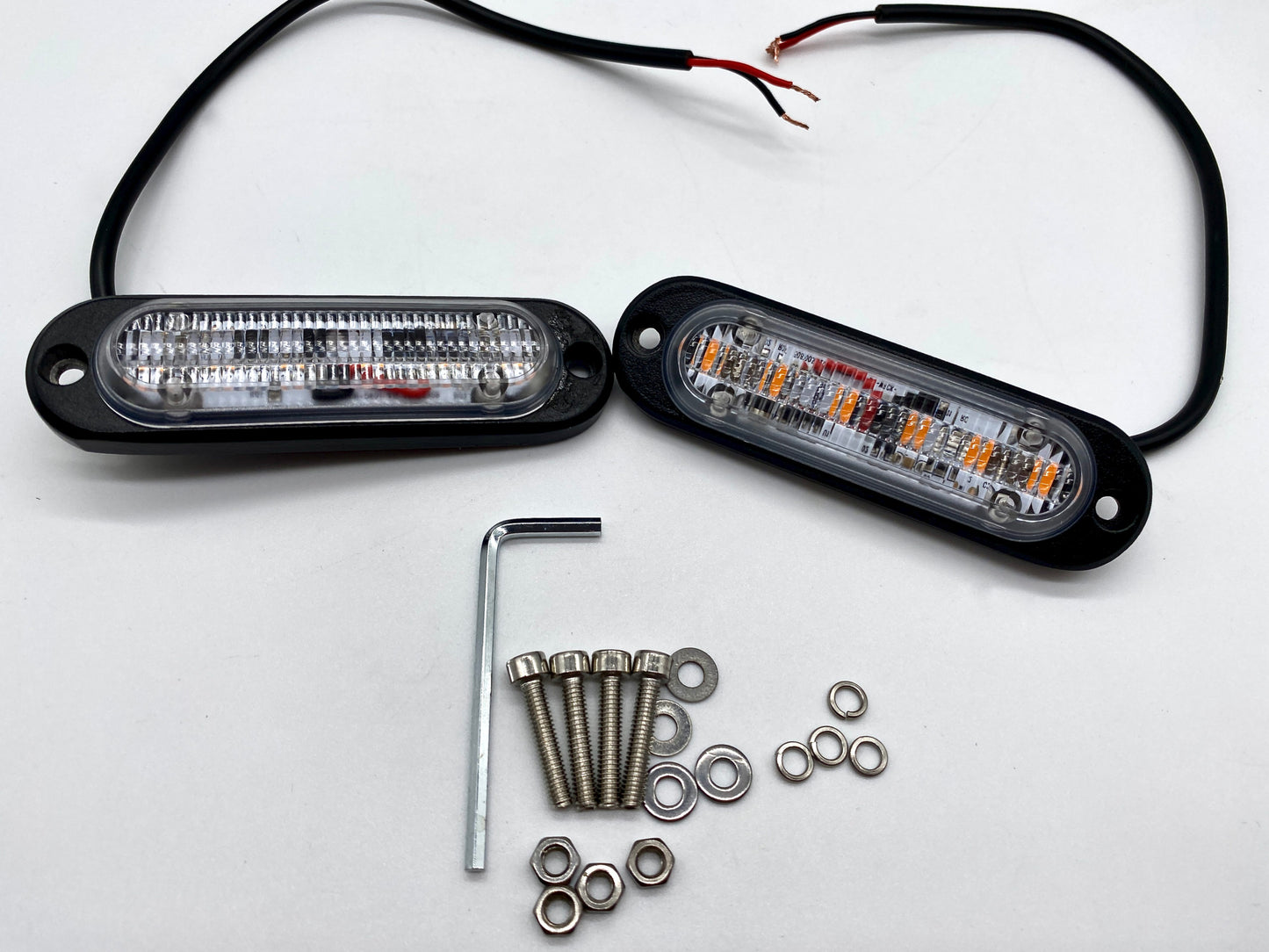 Code 4 LED Flush Mount Light Bars (C4-FLM-4A) - 4" Amber