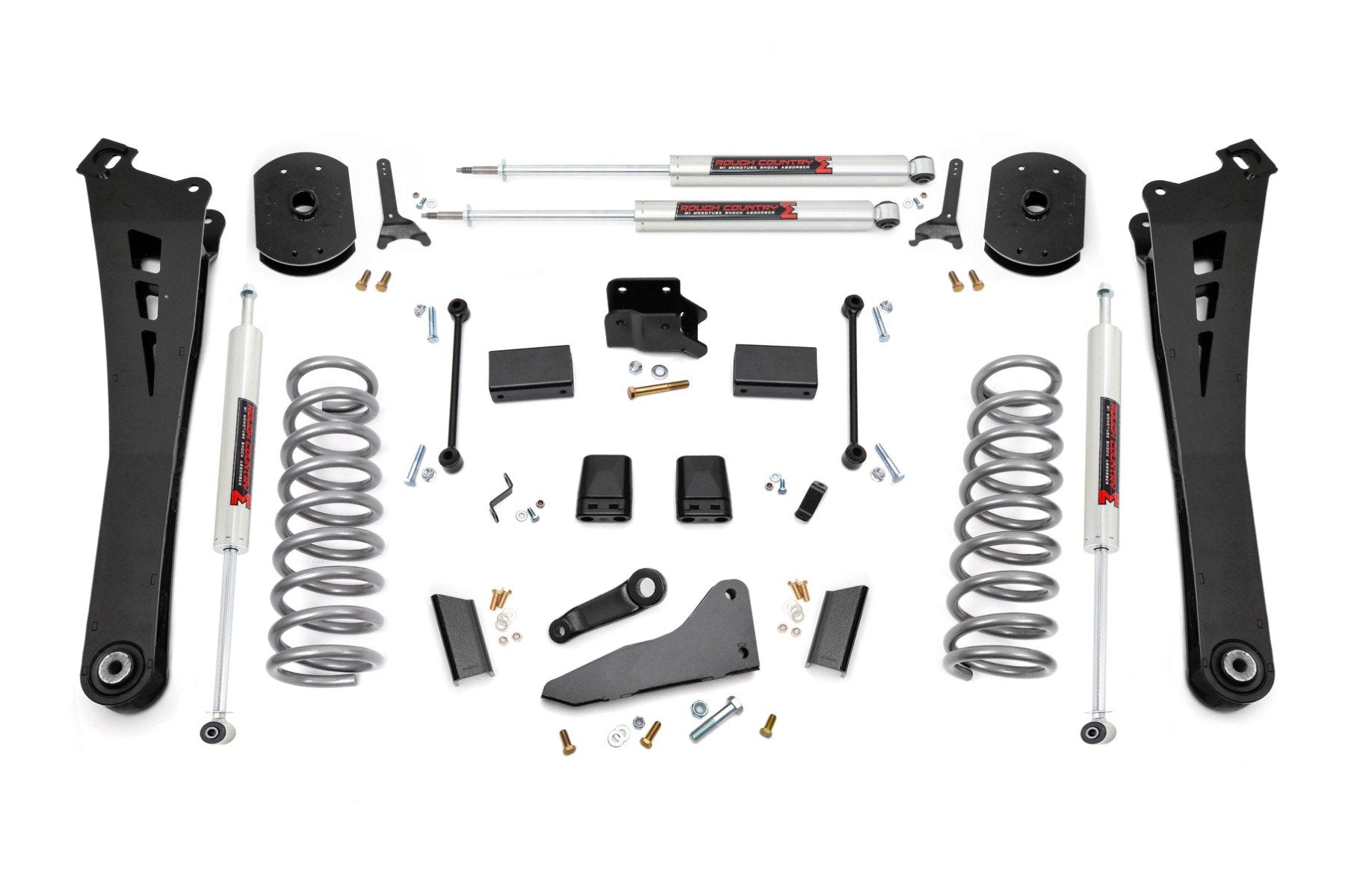 Rough Country 5 Inch Lift Kit FR Diesel Coil R/A M1 For Ram 2500 14-18 36740