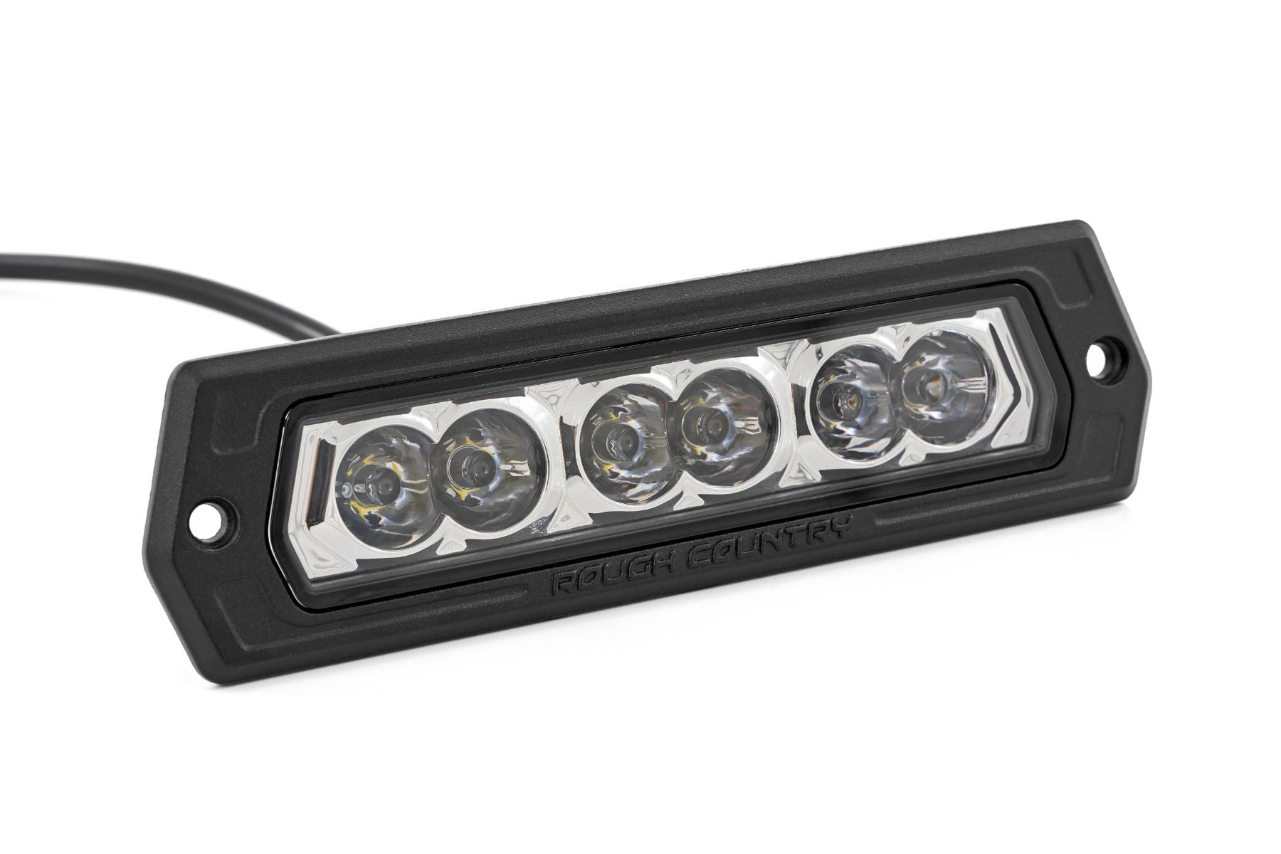 Rough Country 6" Chrome Series LED Lights Flush Mount Pair 70916A