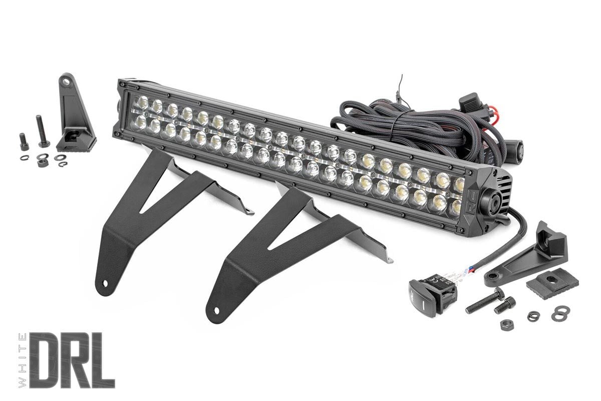 Rough Country Dodge 20" LED Bumper Kit Black Series White DRL 19-20 RAM 1500 70779DRL