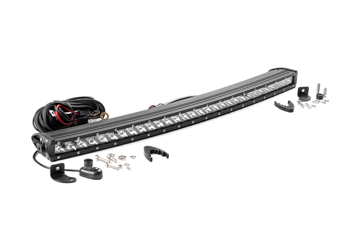 Rough Country 30-inch Curved Cree LED Light Bar-Single Row Chrome Series 72730