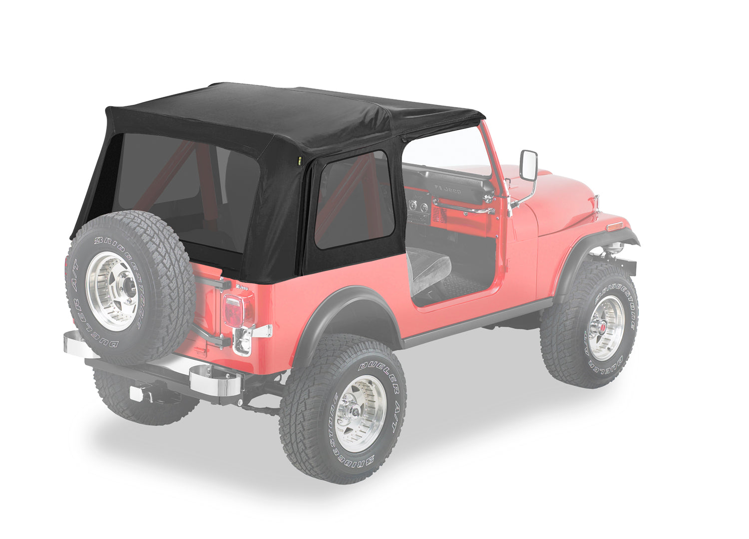 Supertop® Classic Squareback Soft Top for Jeep Jeep 1976-86 CJ7; 1987-95 Wrangler YJ