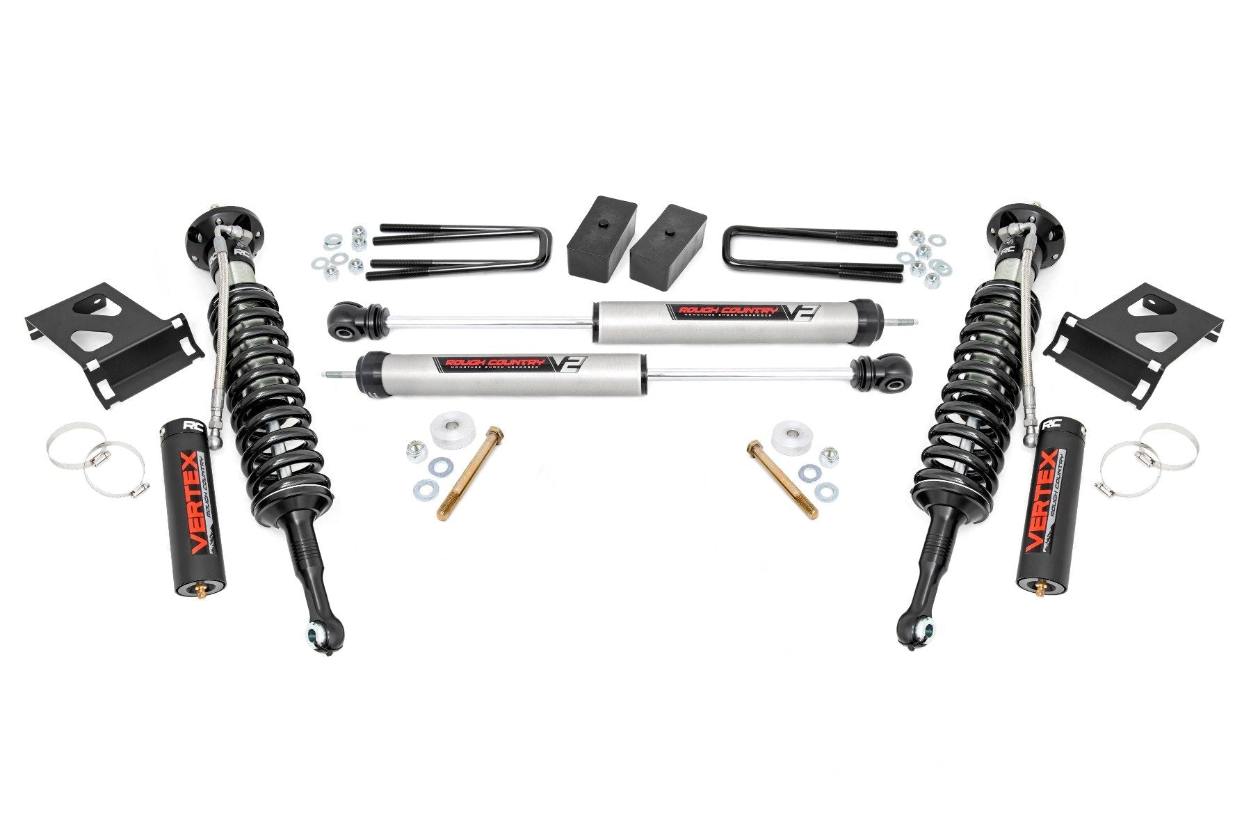 Rough Country 3in Suspension Lift Kit Vertex w V2 Shocks For Toyota Tacoma 05-23 74557