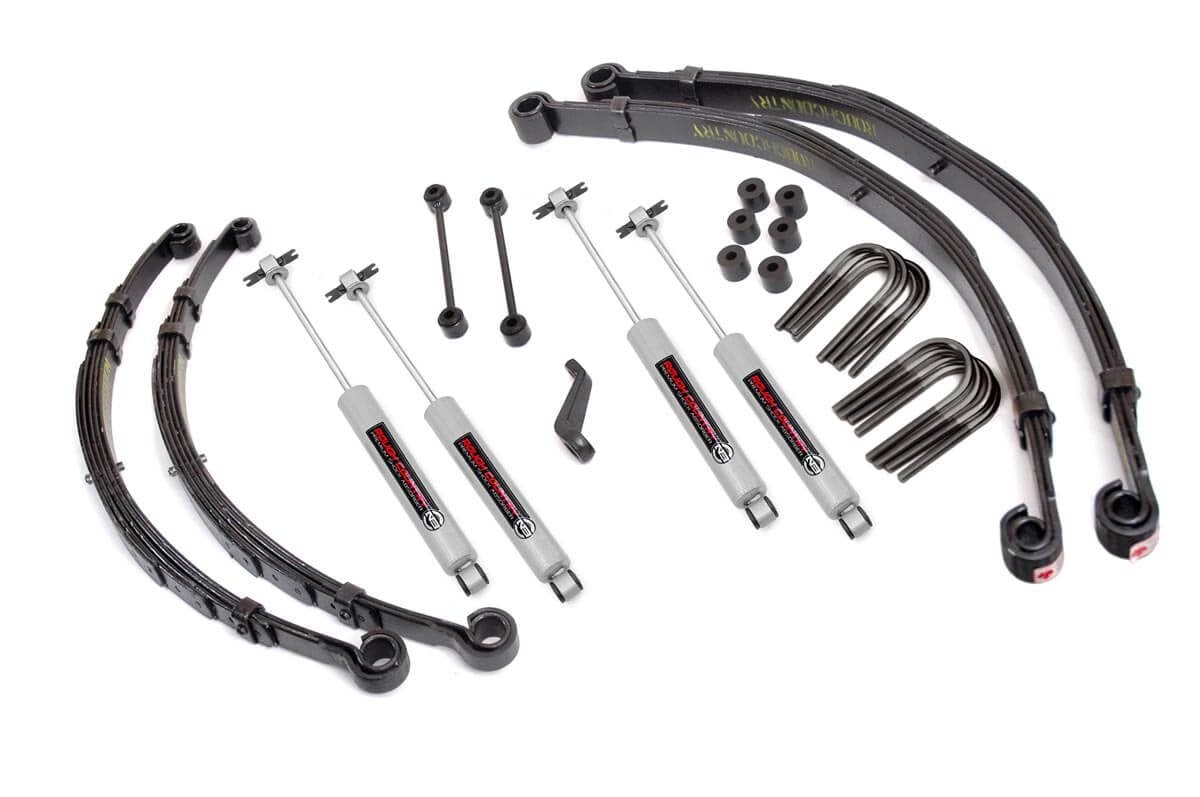 Rough Country 4in Suspension Lift Kit for Jeep CJ 675-76-8130