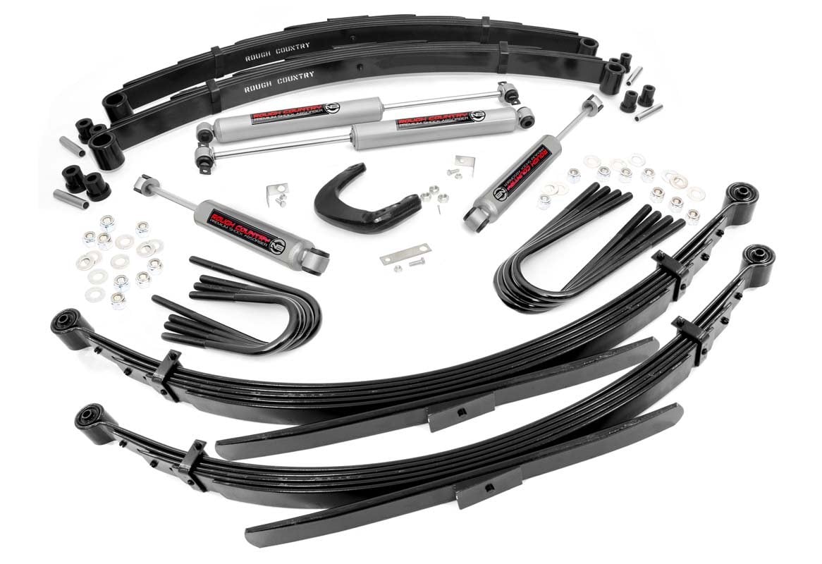 Rough Country 4in GM Suspension Lift Kit System 56in Rear Springs 25530