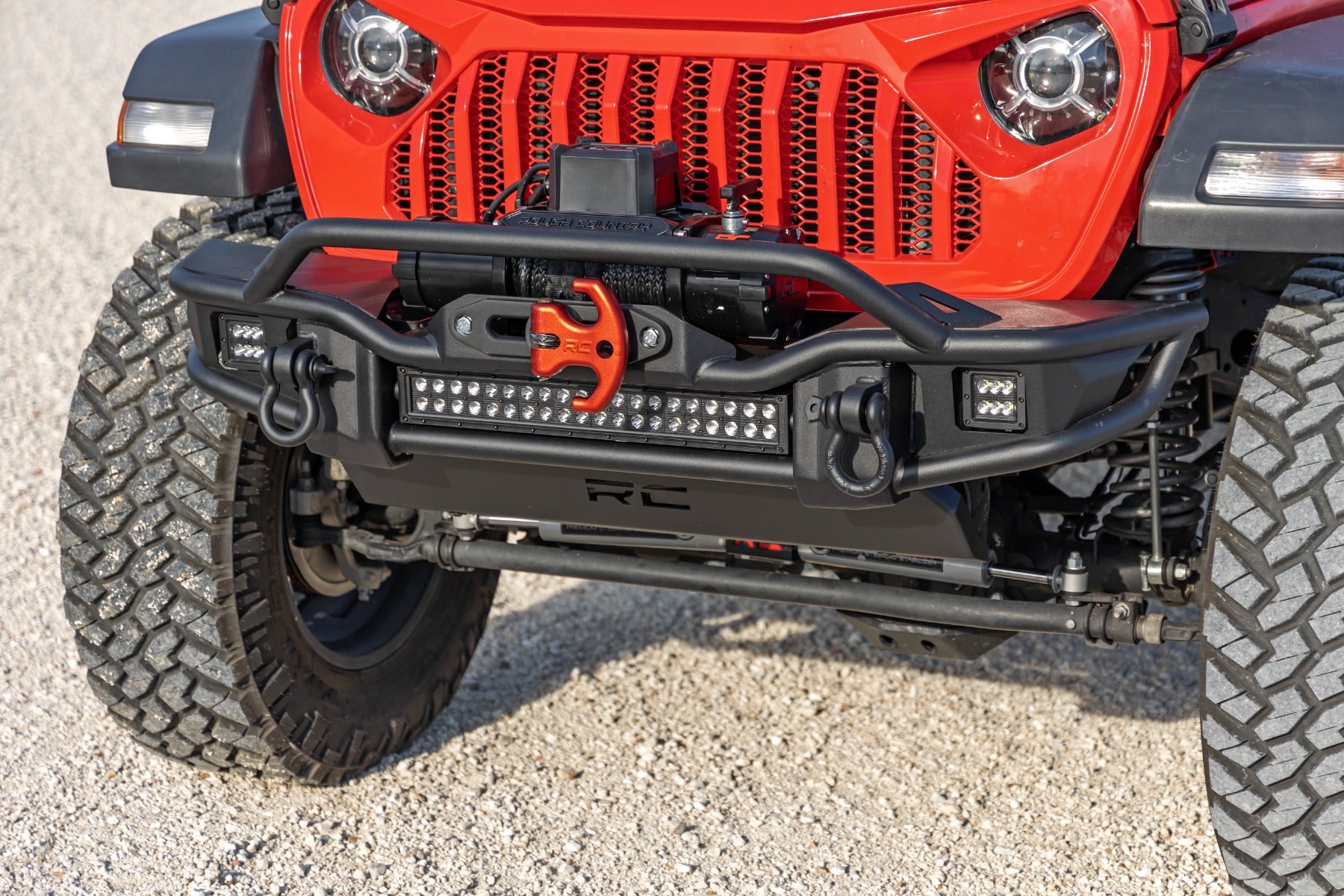 Rough Country Winch Bumper Skid Plate for Jeep Gladiator/Wrangler JK JL JT 10647
