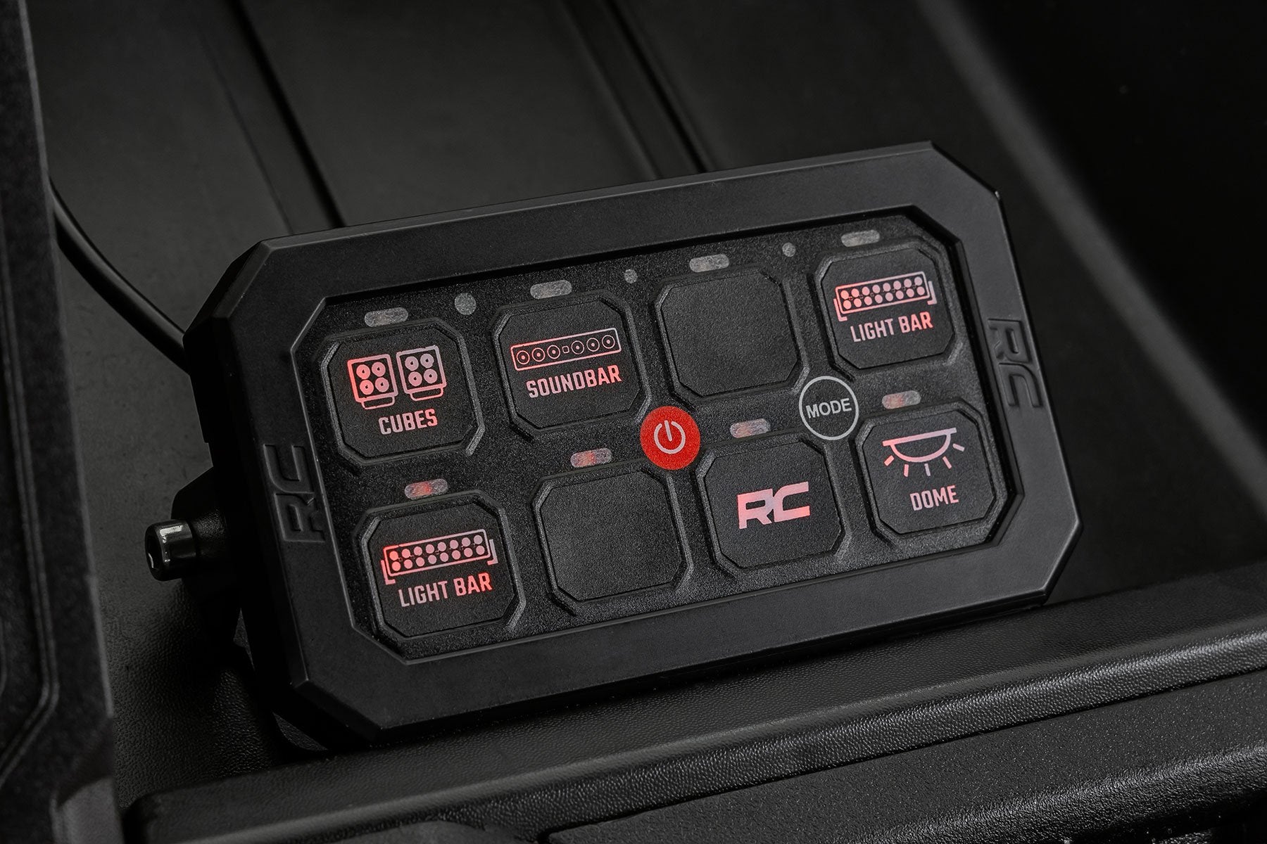Rough Country 8 Gang Switch Panel | Bluetooth | RGB Backlit Buttons | Multifunction Modes