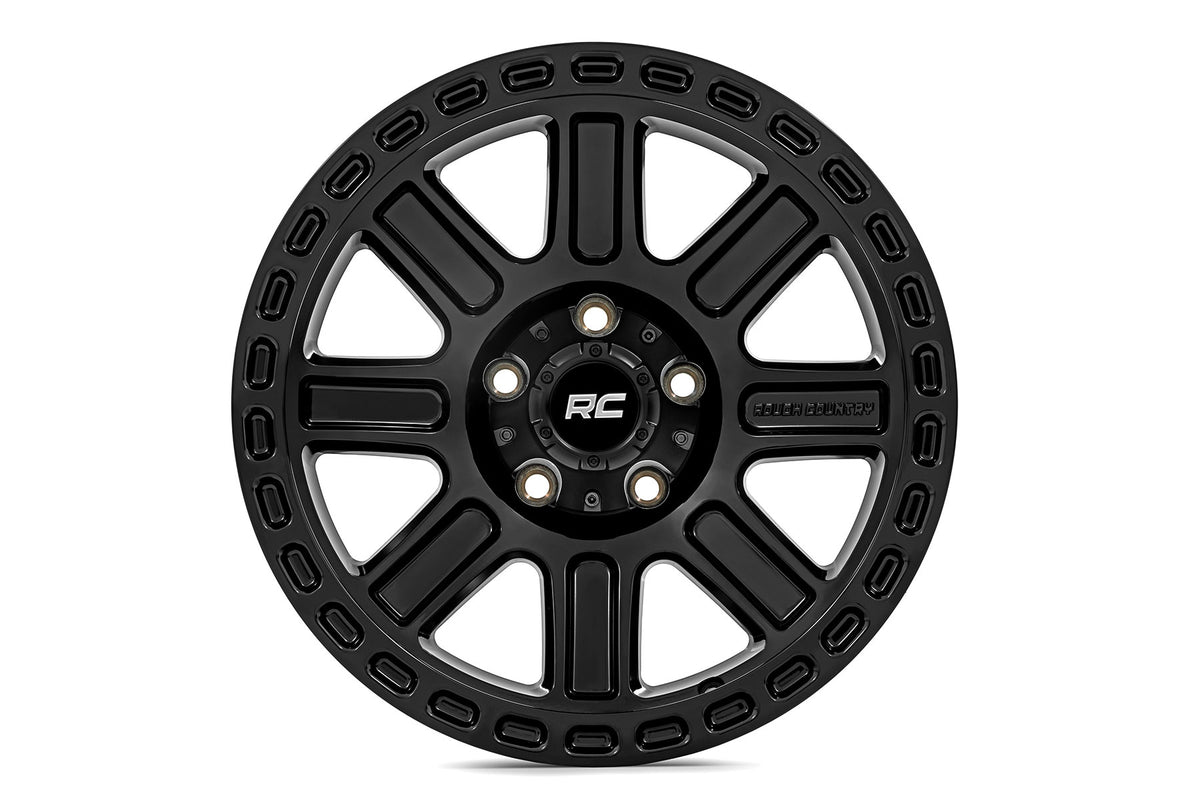 Rough Country 84 Series Wheel | Gloss Black | 17x8.5 | 6x5.5 | +25mm 84172512A
