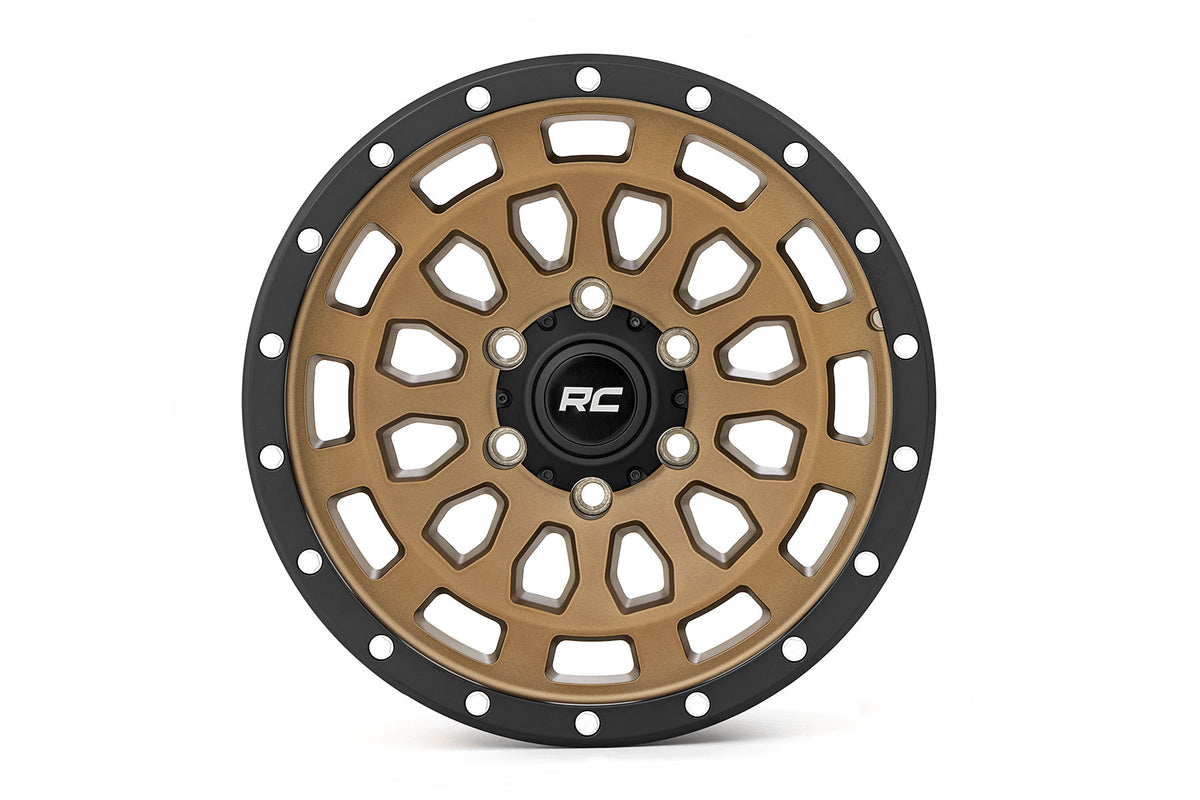 Rough Country 87 Series Wheel Simulated Beadlock Bronze/Black 17x8.5 6x5.5 +0mm 87170912A