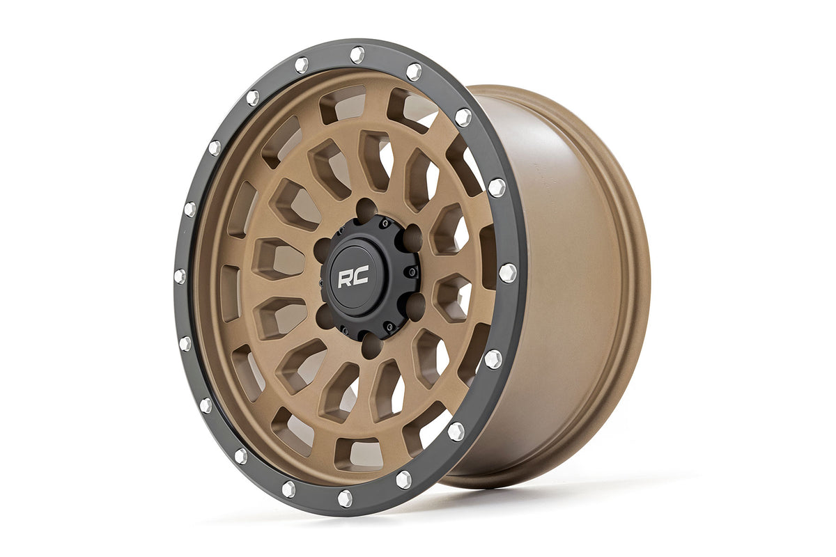 Rough Country 87 Series Wheel Simulated Beadlock Bronze/Black 17x8.5 5x5 +0mm 87170918A