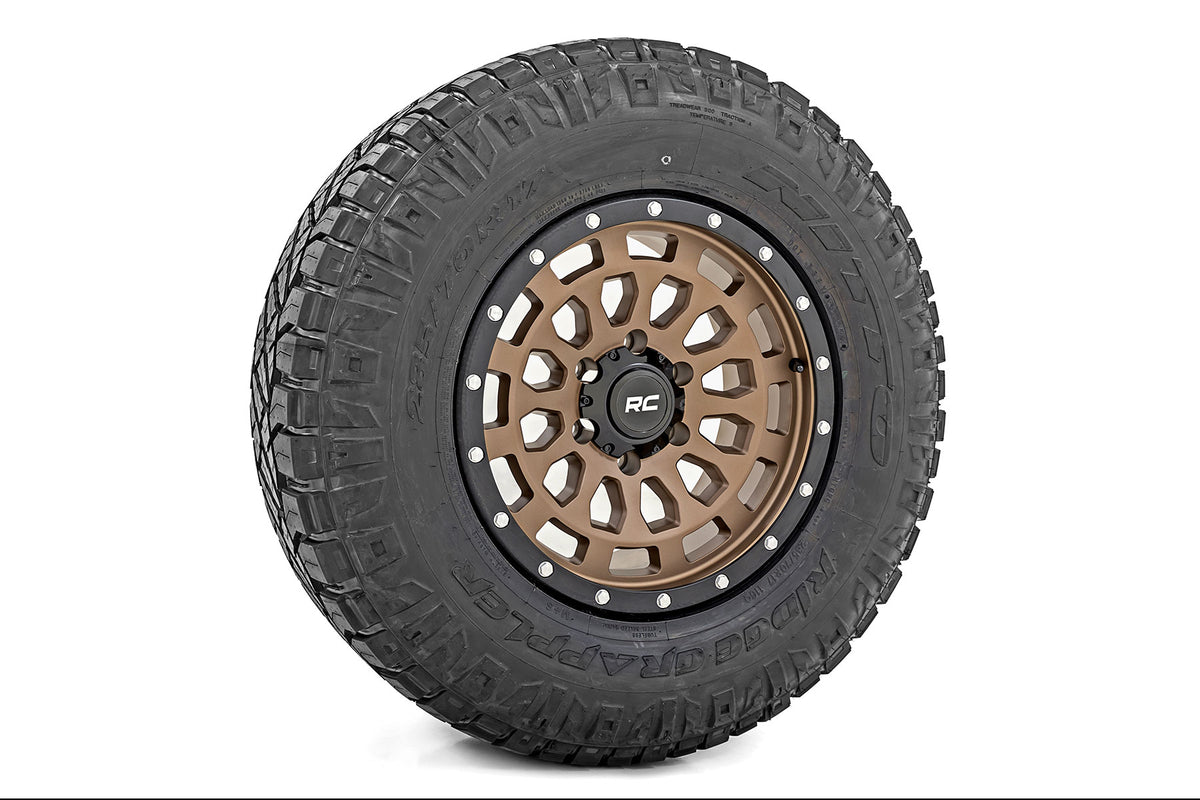 Rough Country 87 Series Wheel Simulated Beadlock Bronze/Black 17x8.5 5x4.5 +0mm 87170913A