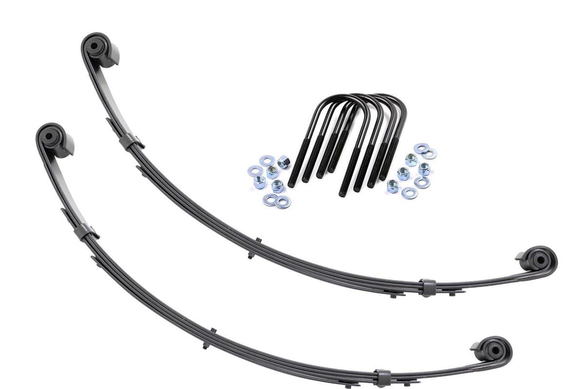 Rough Country Front Leaf Spring Military Wrap 4" Lift For Jeep Wrangler YJ 87-95 8063Kit