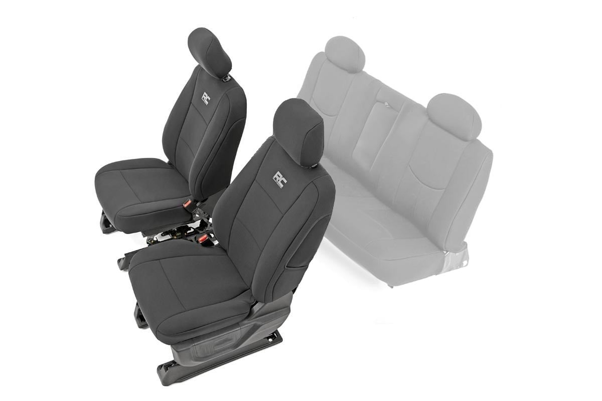 Rough Country GM Neoprene Front Seat Covers Black 14-18 1500 91024
