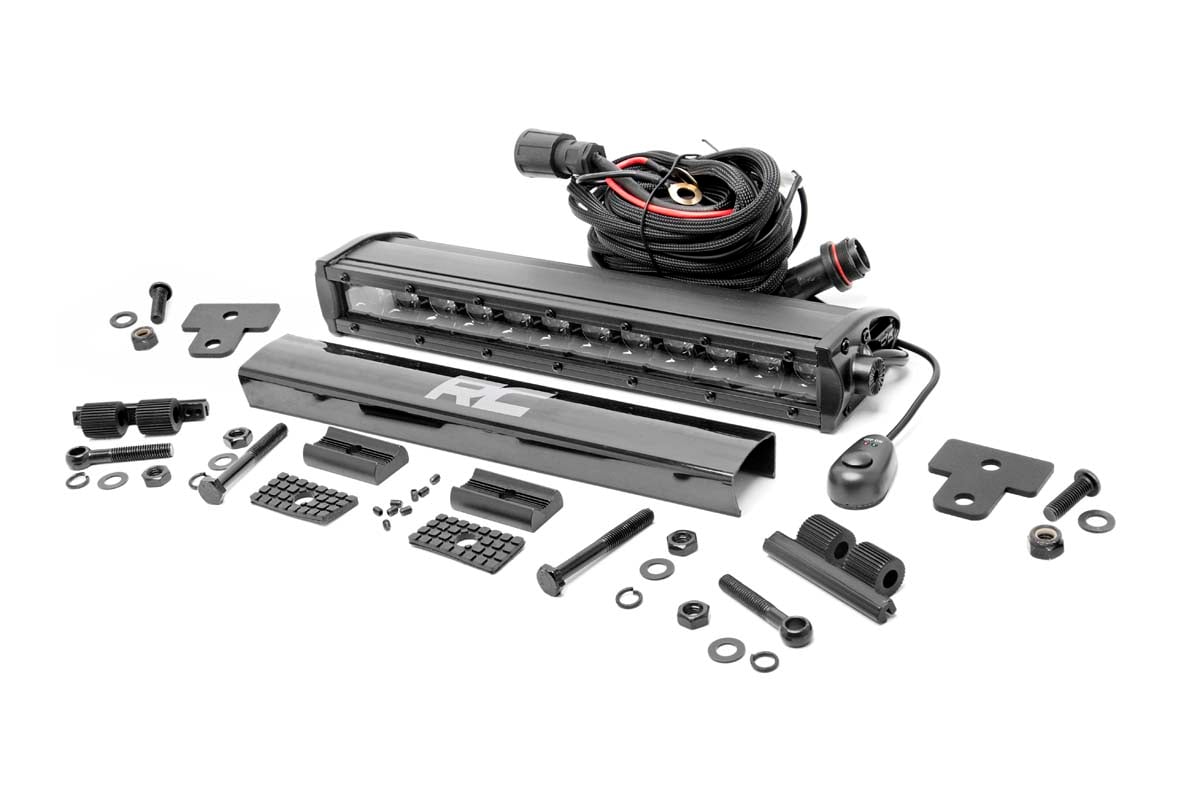 Rough Country Can-Am Defender 12" Recessed Bumper LED Kit BLK Ser 16-22 Defender 97001