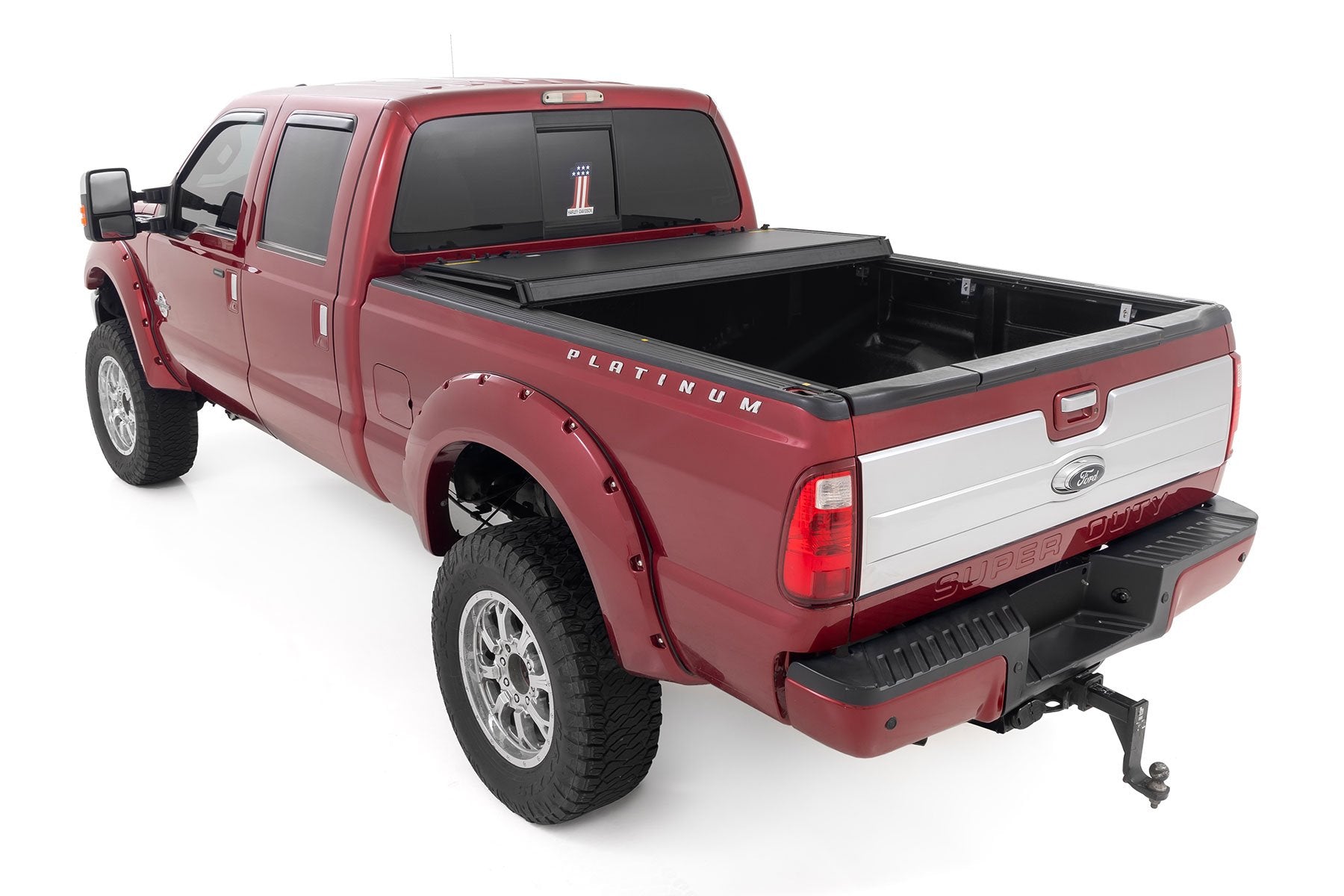 Rough Country Hard Tri-Fold Flip Up Bed Cover 6'10" Bed Ford SuperDuty 08-16 49214651