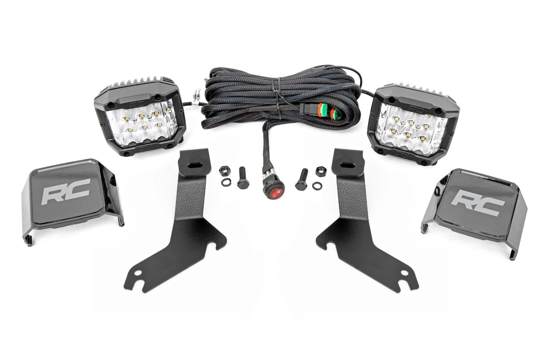 Rough Country LED Kit Ditch Mount 3" OSRAM Wide Chevy 1500 99-06 82285