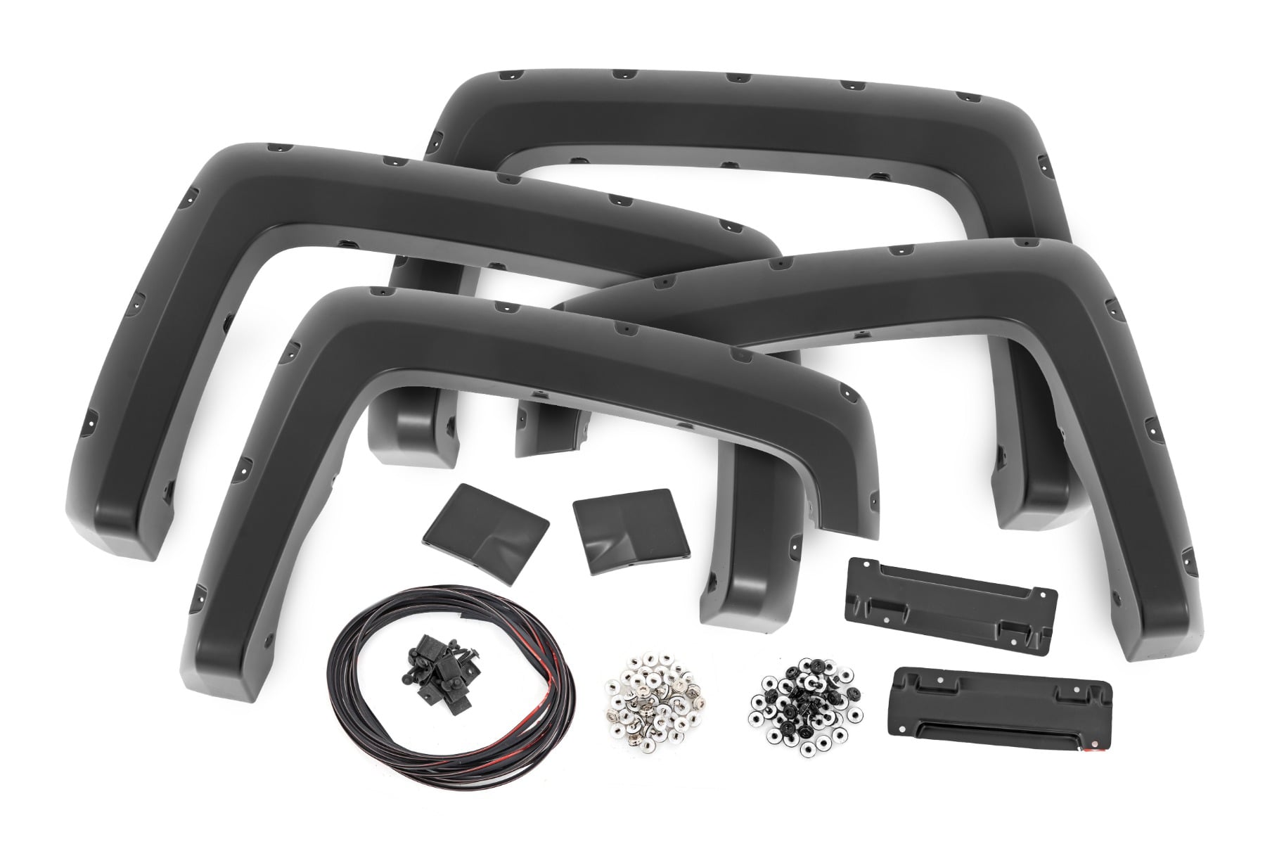 Rough Country Pocket Fender Flares | 6'7" & 8' Bed | GXG Tungsten | Chevy Silverado 1500 (14-18)/2500HD F-C11412B-GXG