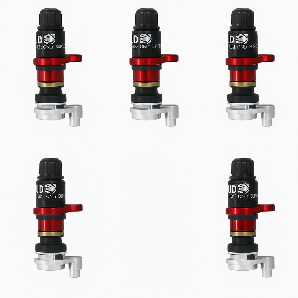 Apex Rapid Tire Deflator Valve Stems Apex EZ Lever Deflation Standard Length Set of 5 -1
