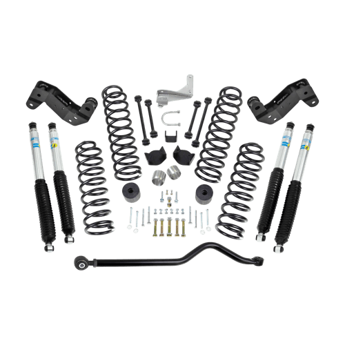 ReadyLift Lift Kit Adj Track Bar Caster Kit Exhuast Spcr Bilstein for Jeep JK 4"