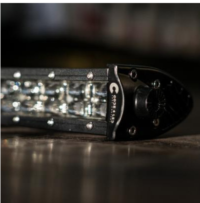 Code 4 LED Supply Clear Slim Dual Row Clear Light bars - 8 inch 40 watt -1