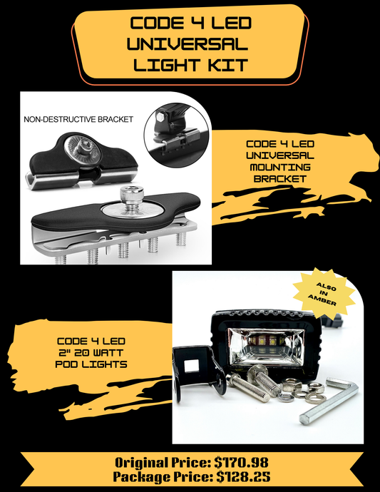 Universal Light Kits - Amber Rectangle 2" 20 Watt Pod Lights