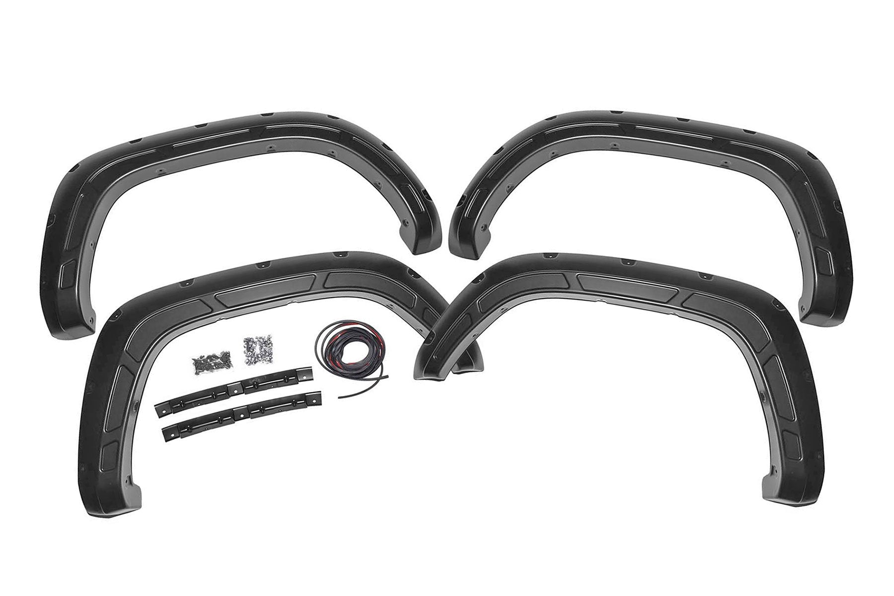Rough Country Defender Pocket Fender Flares Black Toyota Tacoma 16-23 A-T11621-202