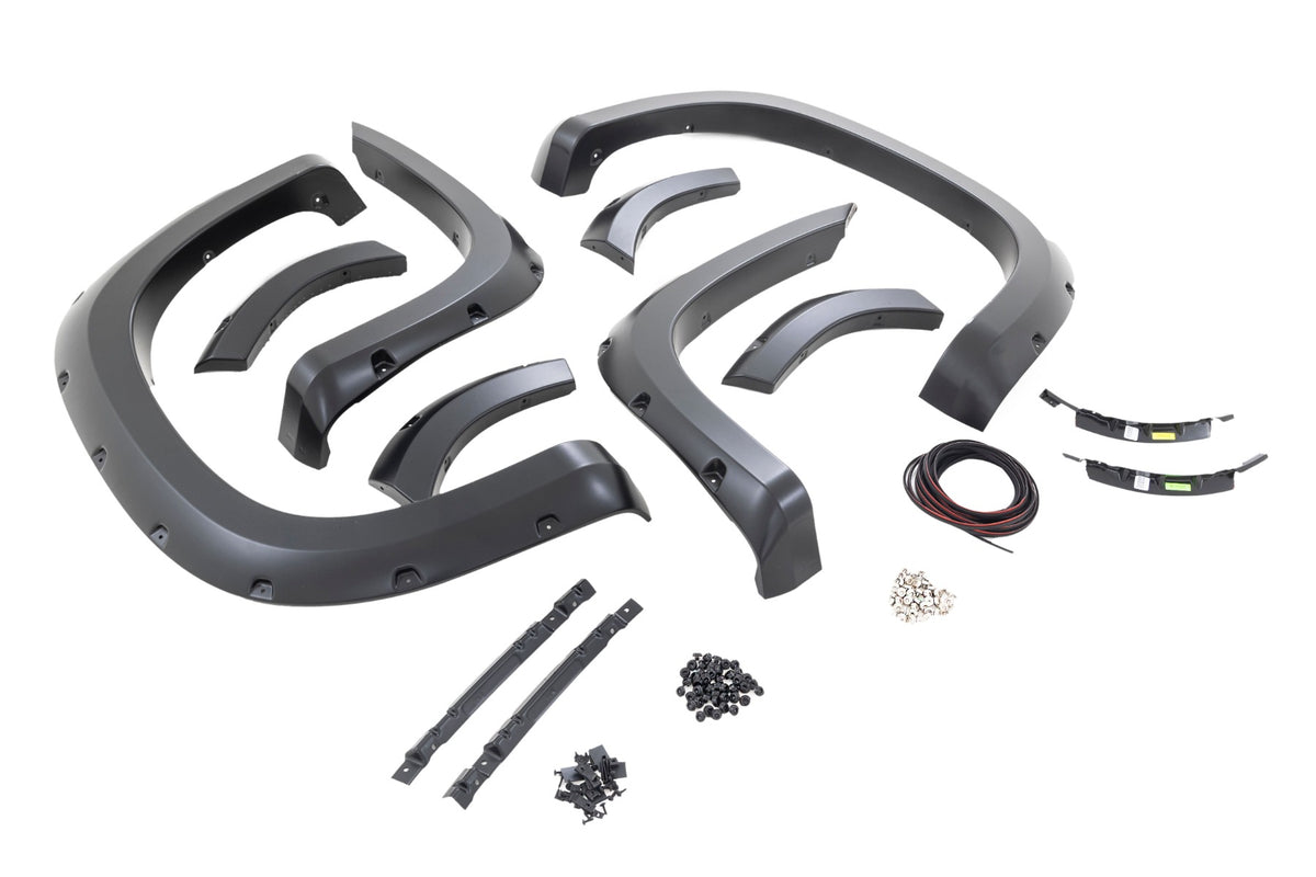 Rough Country Pocket Fender Flares | GBA Black | Chevy Silverado 1500 2019-2021 F-C11911A-GBA