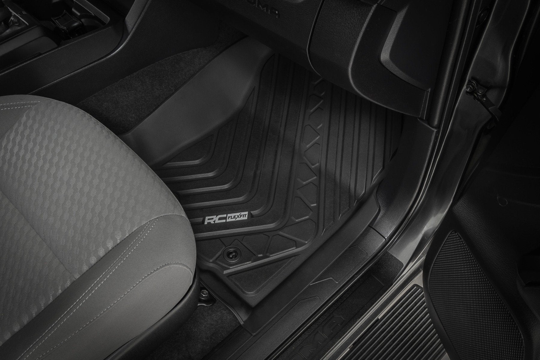 Rough Country Flex-Fit Floor Mats Front for Toyota Tacoma 16-23 FF-7121