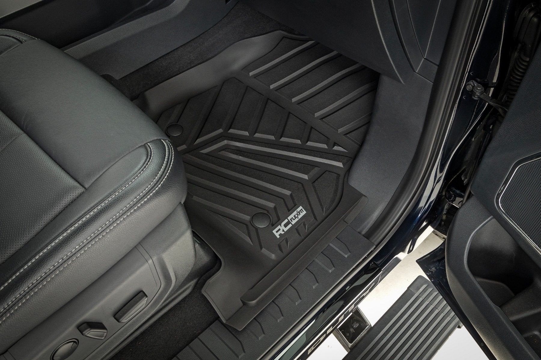 Rough Country Flex-Fit Floor Mats Front & Rear for Ford F250/F350 17-25 FF-51712