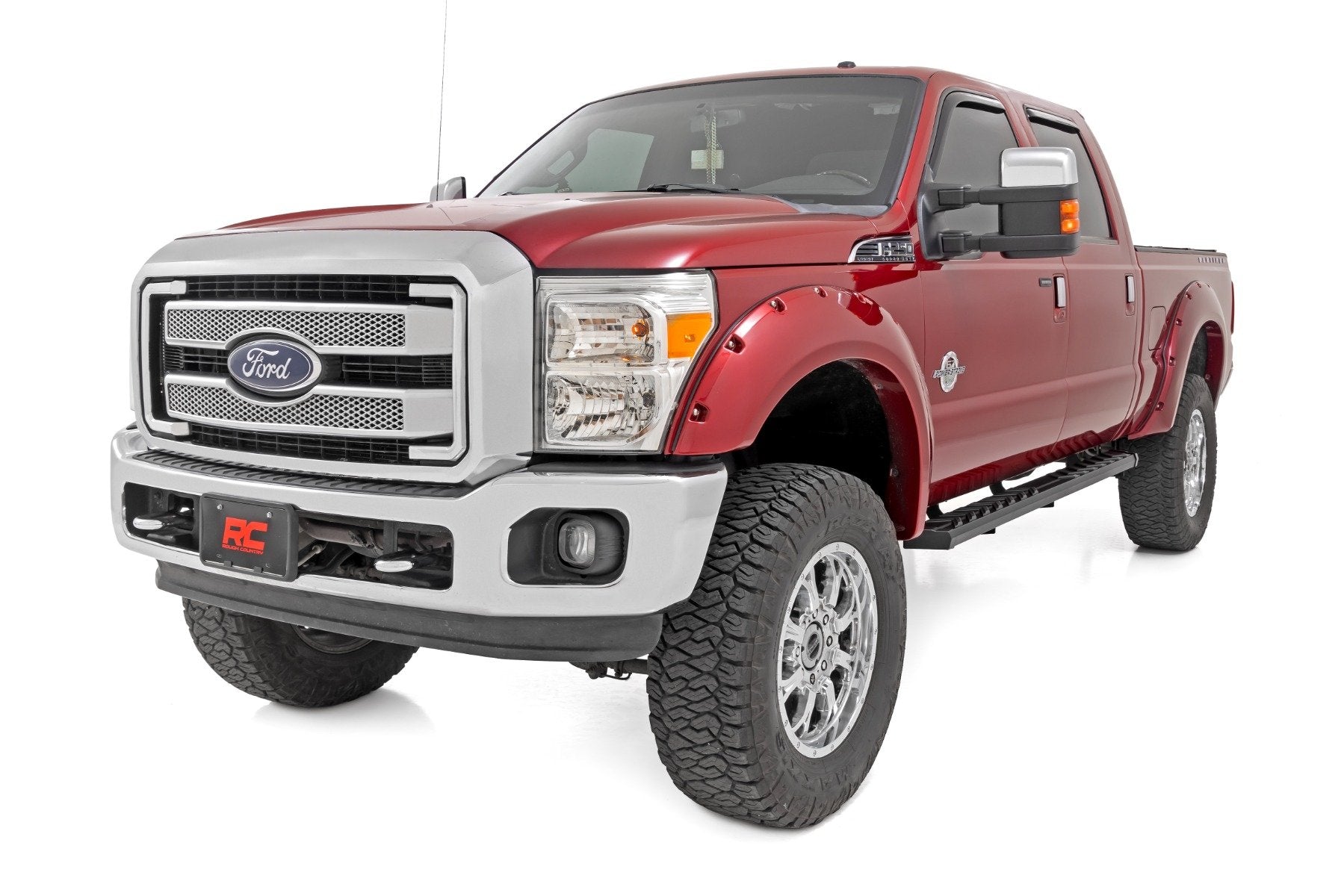Rough Country BA2 Running Boards Side Step Bars for Ford F250/F350 99-16 41011A