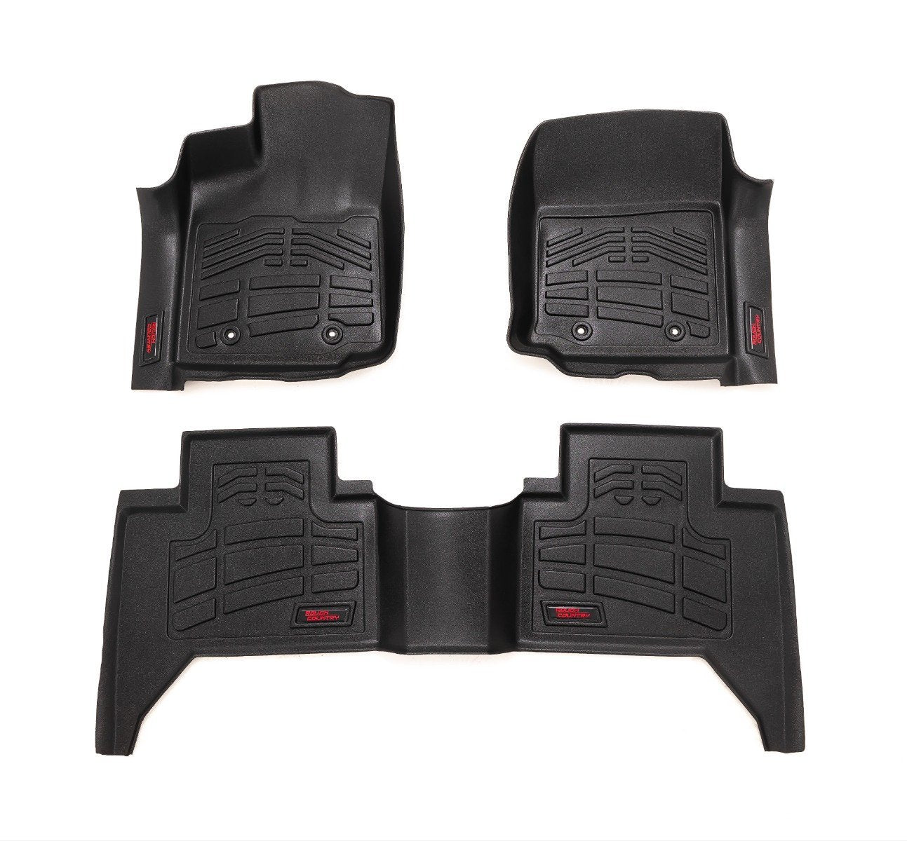 Rough Country Sure-Fit Floor Mats Front & Rear for Toyota Tacoma 16-23 SM71216