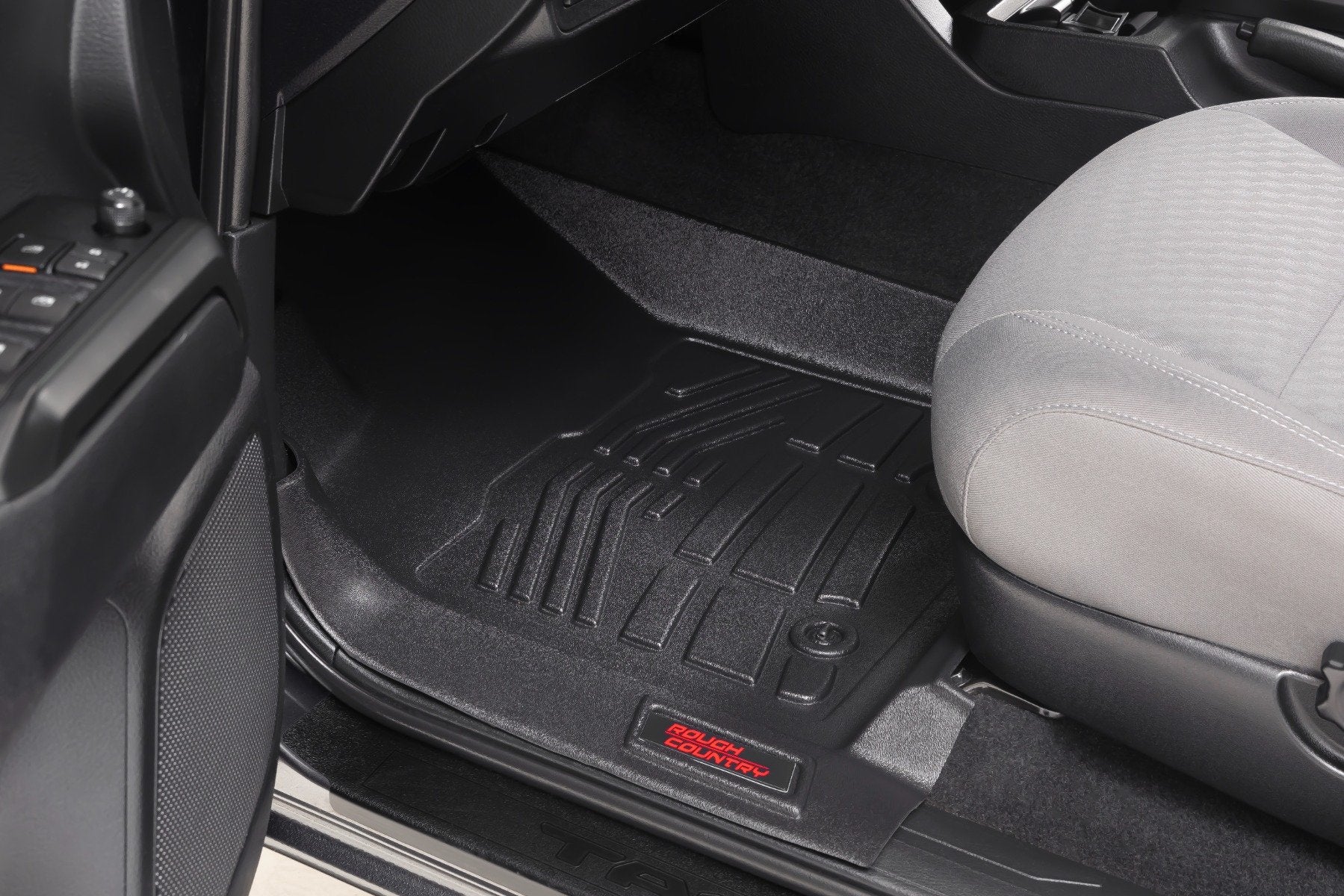 Rough Country Sure-Fit Floor Mats Front & Rear for Toyota Tacoma 16-23 SM71216