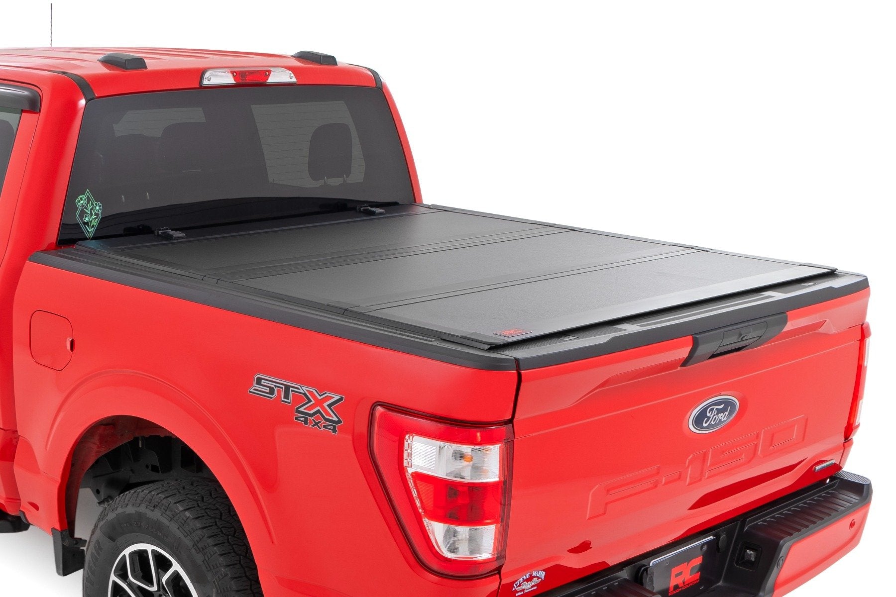 Rough Country Hard Tri-Fold Flip Up Bed Cover | 6'7" Bed | for Ford F-150 15-20 49225650_A