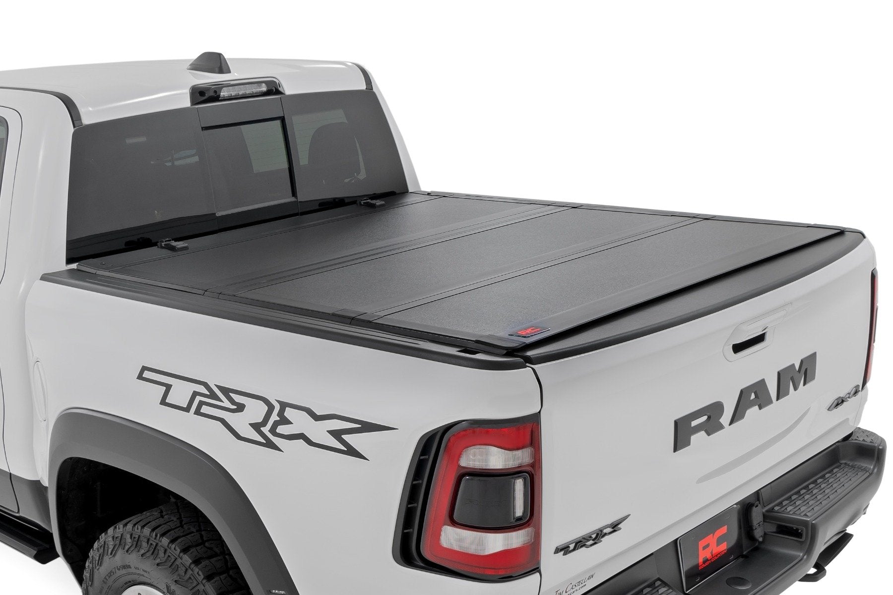 Rough Country Hard Tri-Fold Flip Up Bed Cover 5'7" Ram 1500 19-23 TRX 21-23 49320550