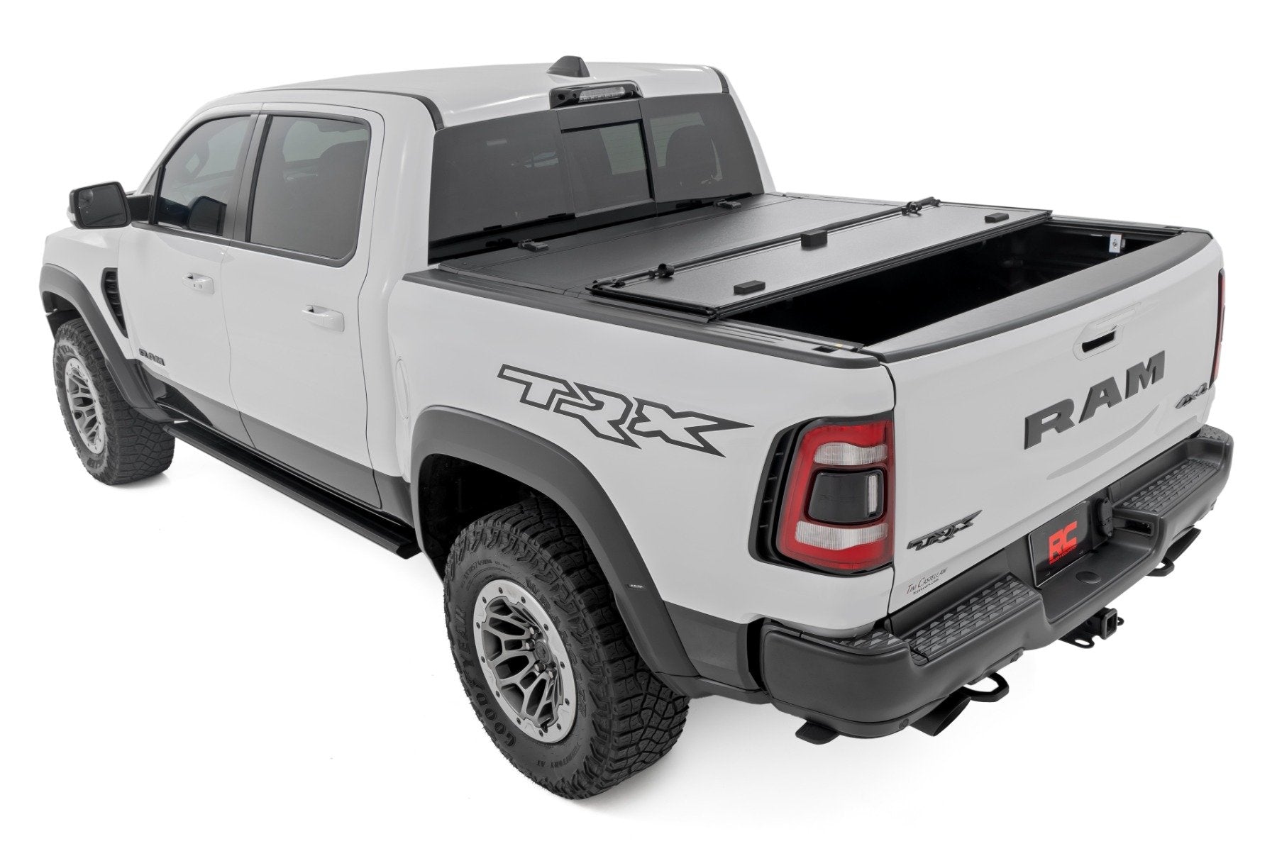 Rough Country Hard Tri-Fold Flip Up Bed Cover 5'7" Ram 1500 19-23 TRX 21-23 49320550