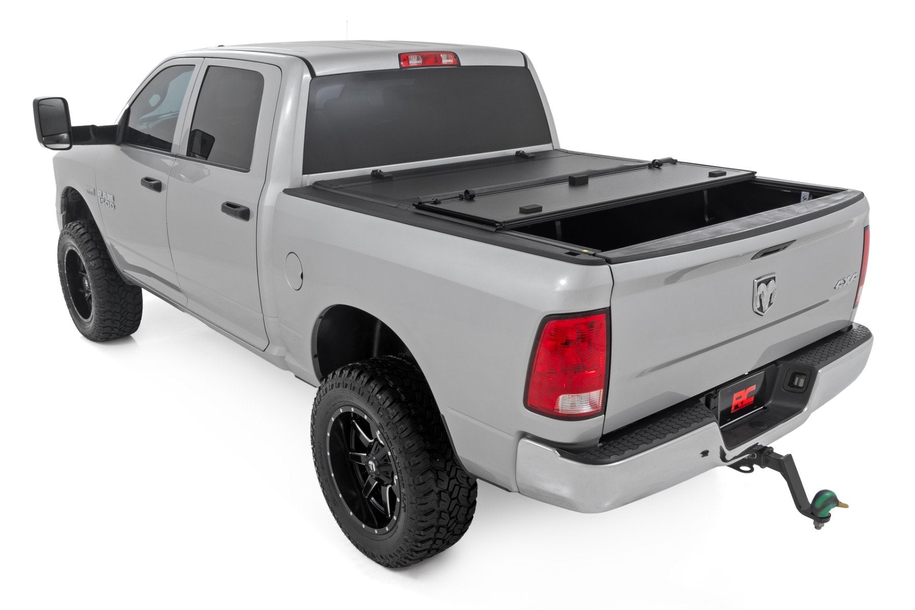 Rough Country Hard Tri-Fold Flip Up Bed Cover 5'7" Ram 1500 09-18 49319550
