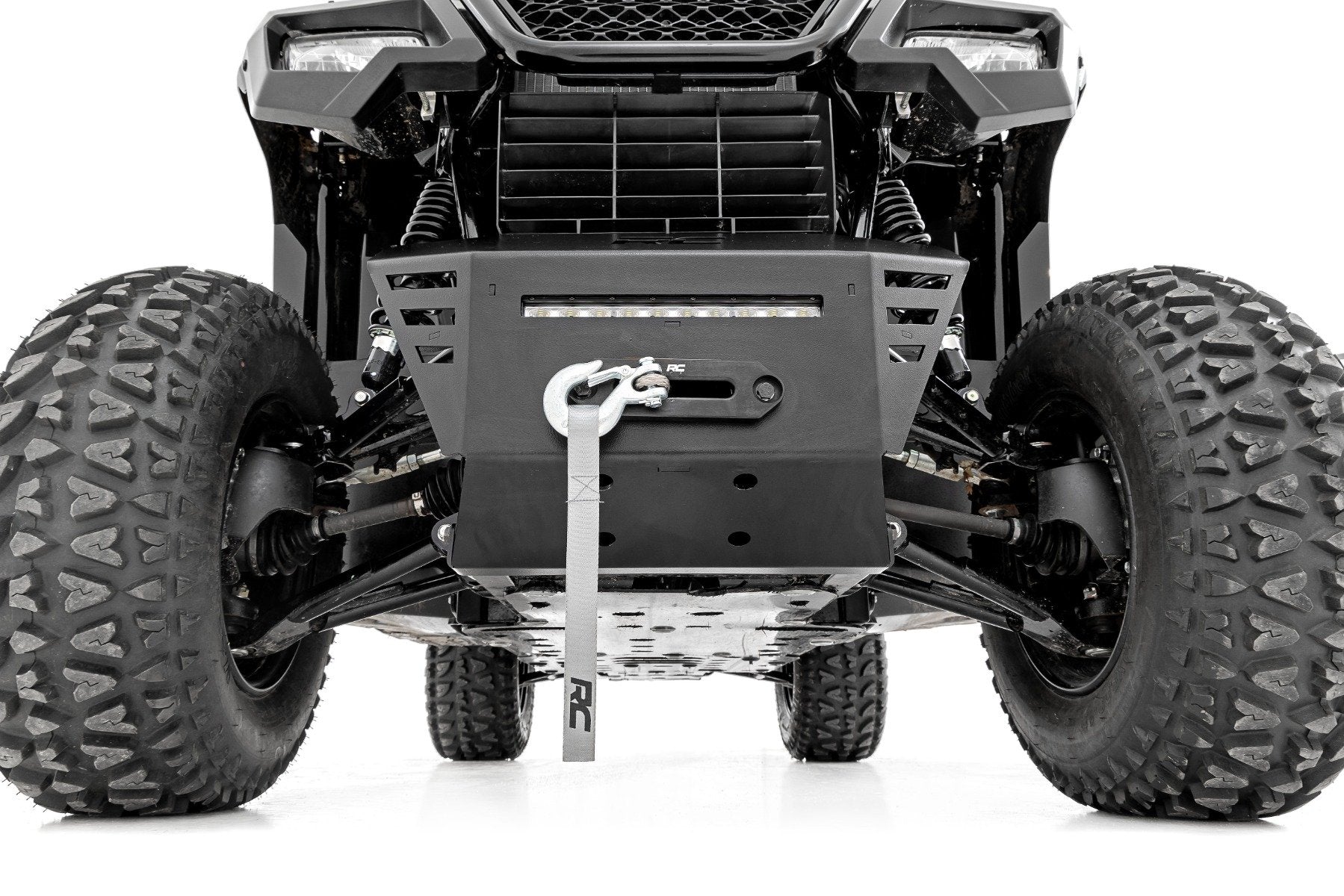 Winch Plate 10" Black Slimline Honda Pioneer 520 92078