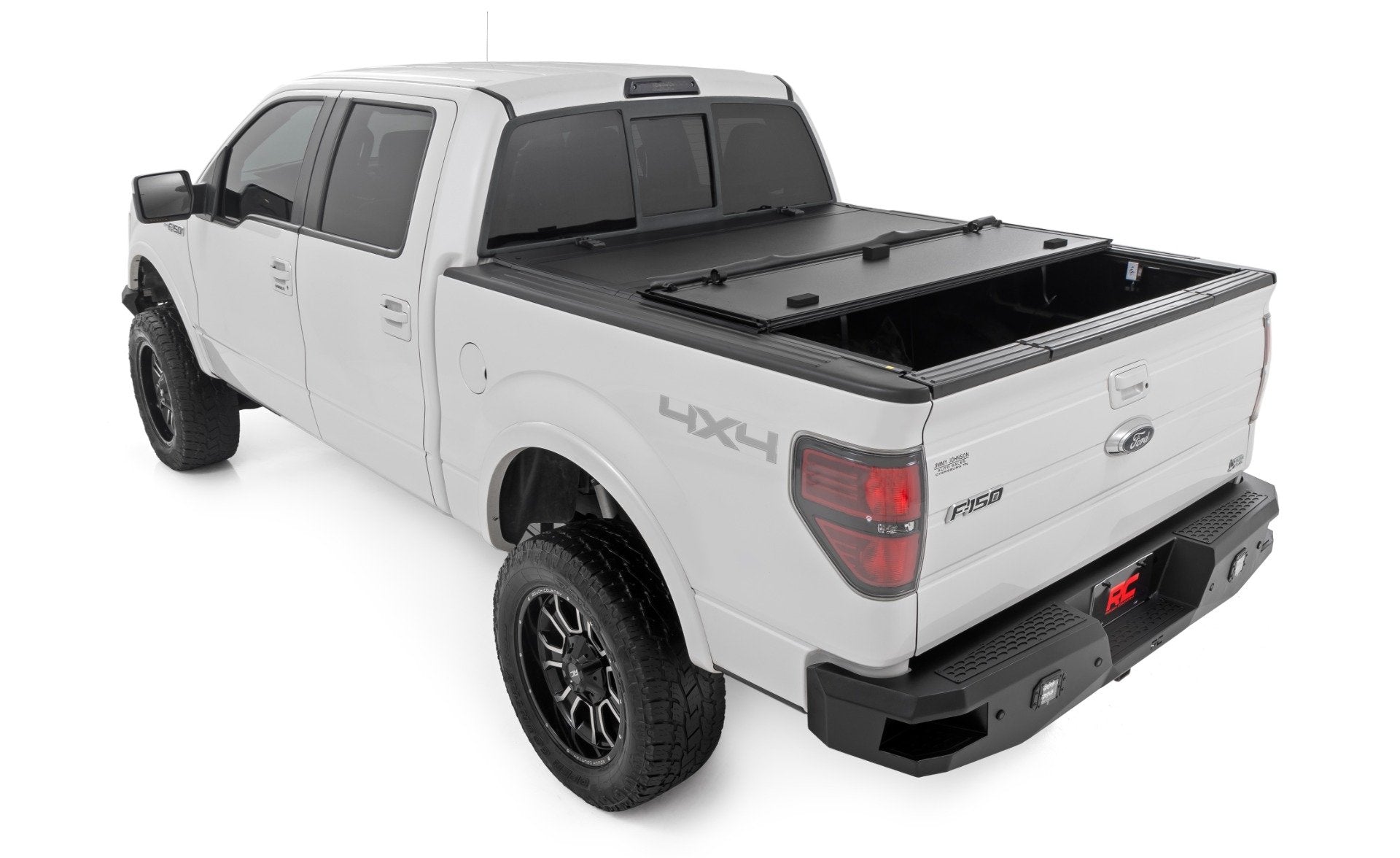 Rough Country Hard Tri-Fold Flip Up Bed Cover 6'7" Ford F150 04-14 49214650