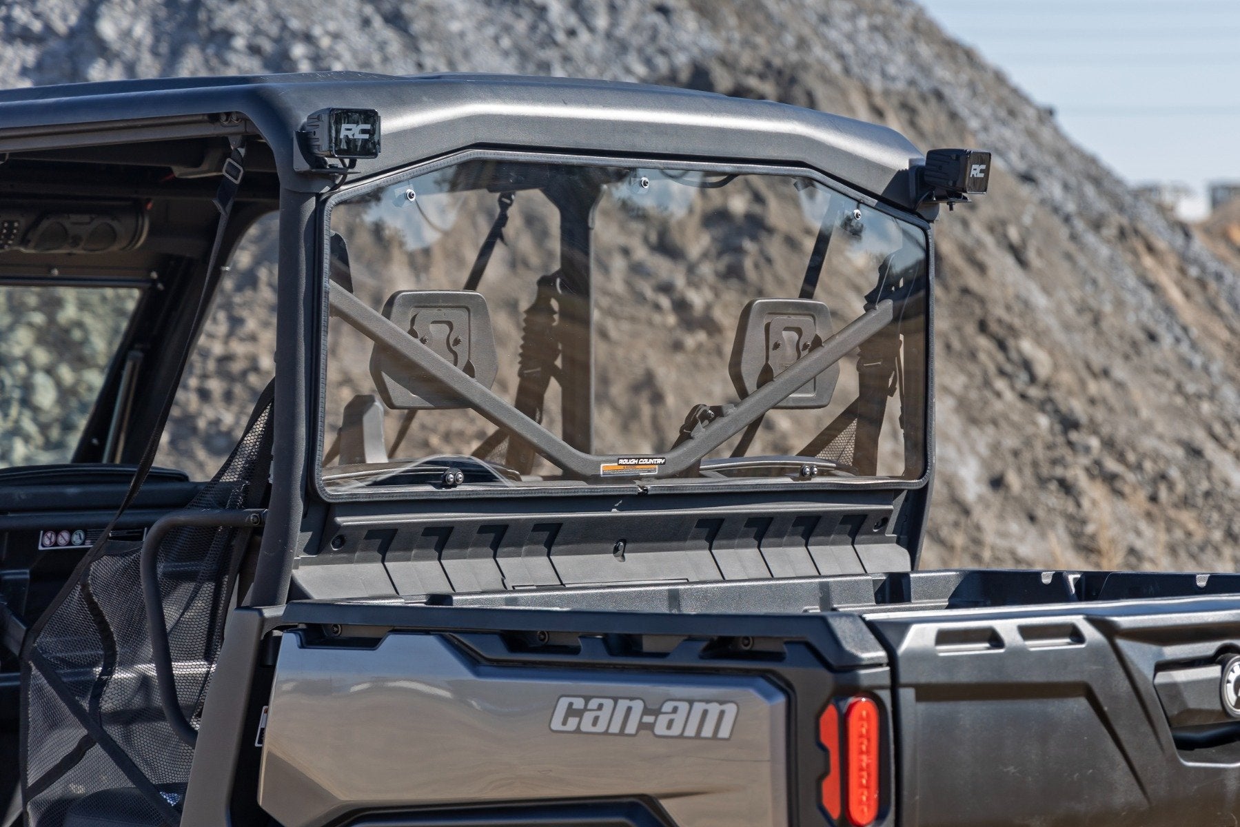 Rough Country Rear Cab Panel Scratch Resistant Can-Am Defender HD 8/HD 9/HD 10 98162032A