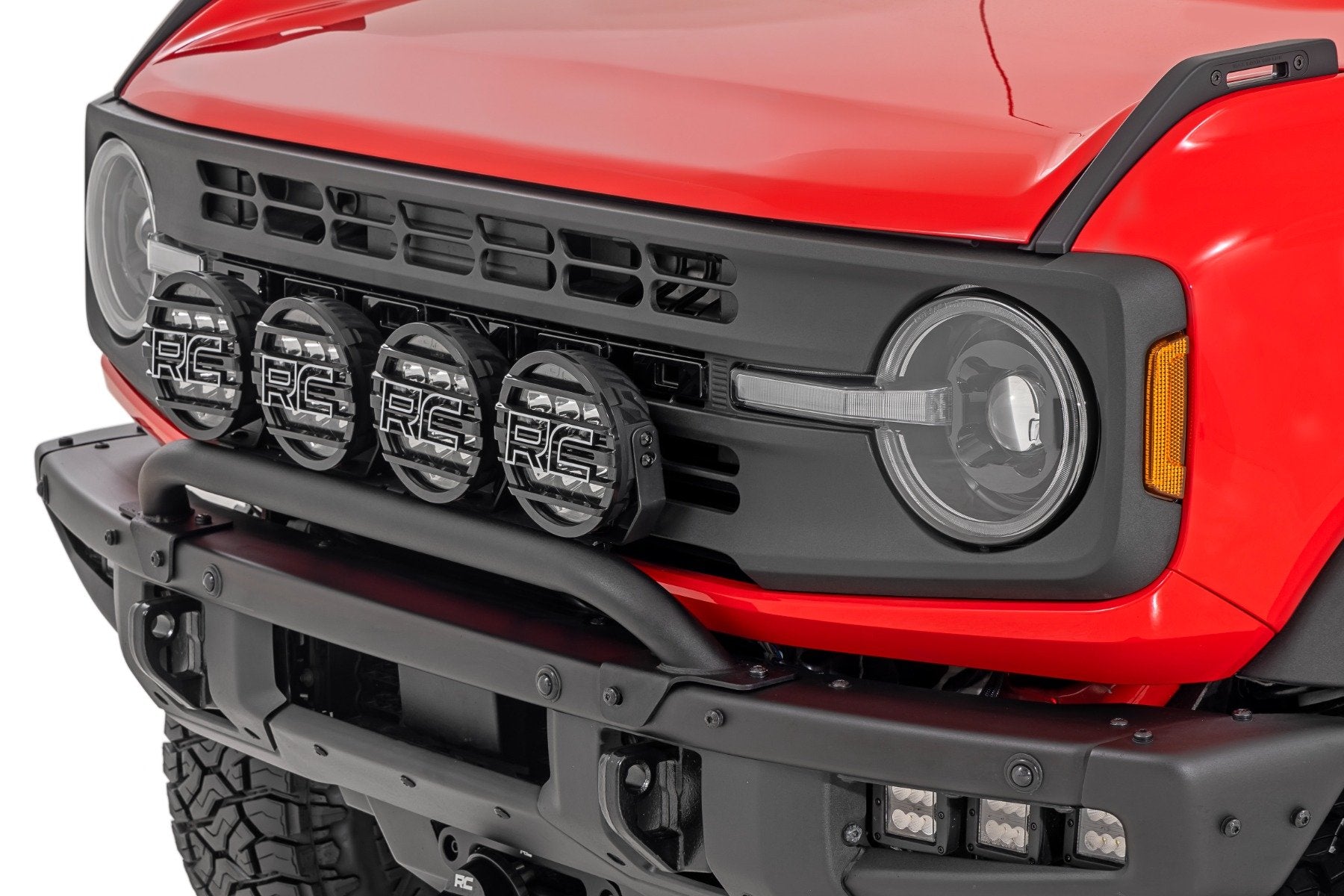 Rough Country DRL Halo LED Headlights DOT Approved Ford Bronco 21-24 RC RCH5500