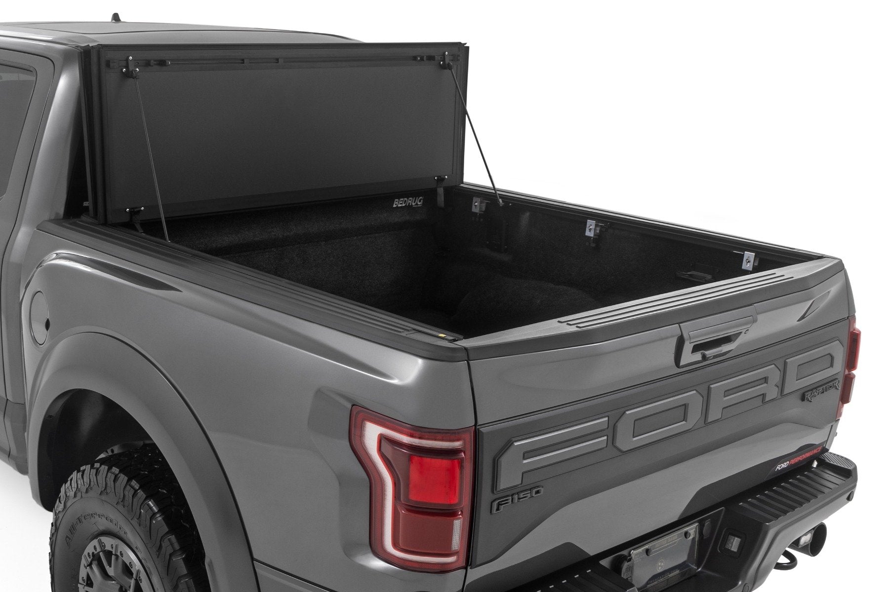 Rough Country Hard Tri-Fold Flip Up Bed Cover | 6'7" Bed | for Ford F-150 15-25 49225650