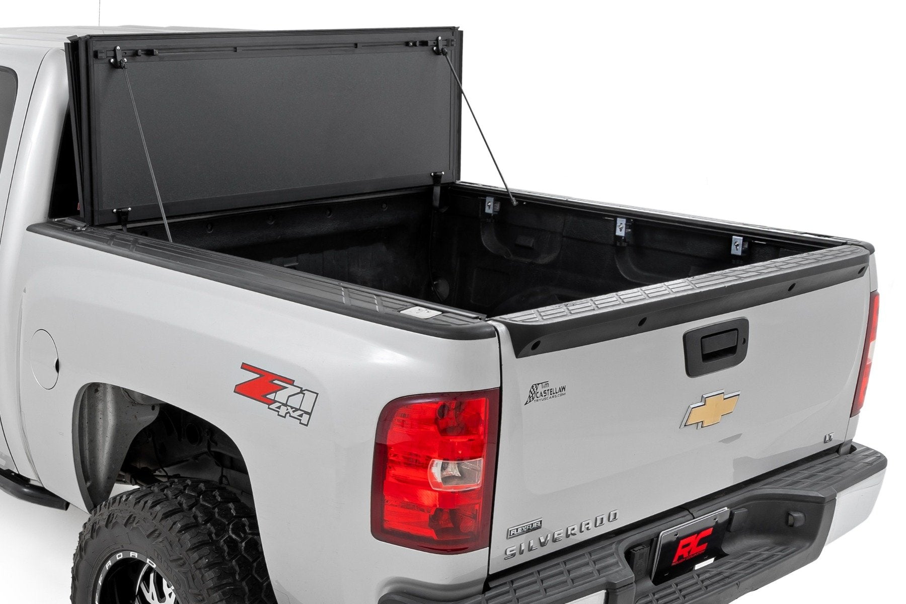 Tri-Fold Flip Bed Cover Tonneau 5'9" Bed Chevy/GMC 1500 07-14 -2