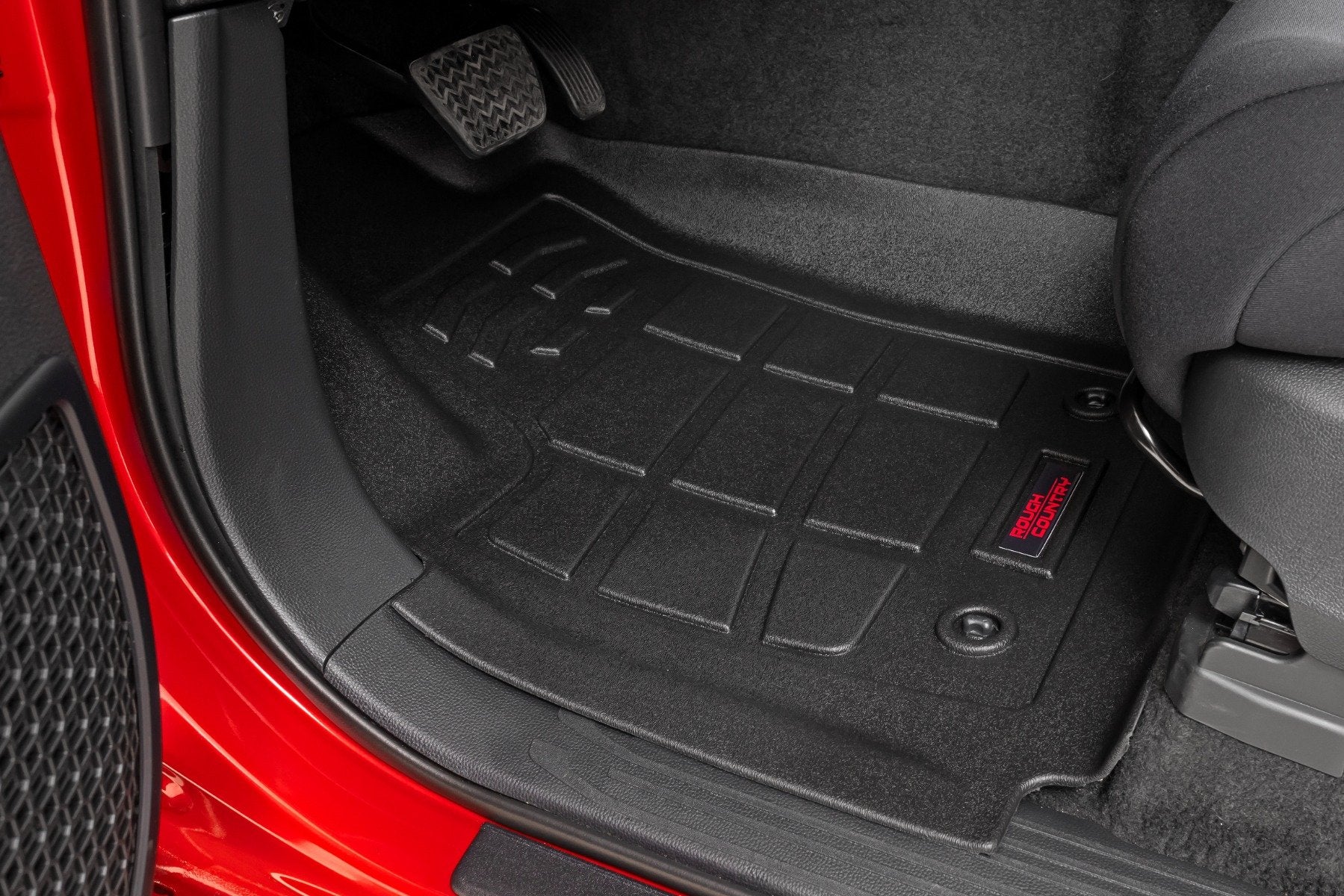 Rough Country Sure-Fit Floor Mats | Front | Double Cab | for Toyota Tacoma 2024 -2