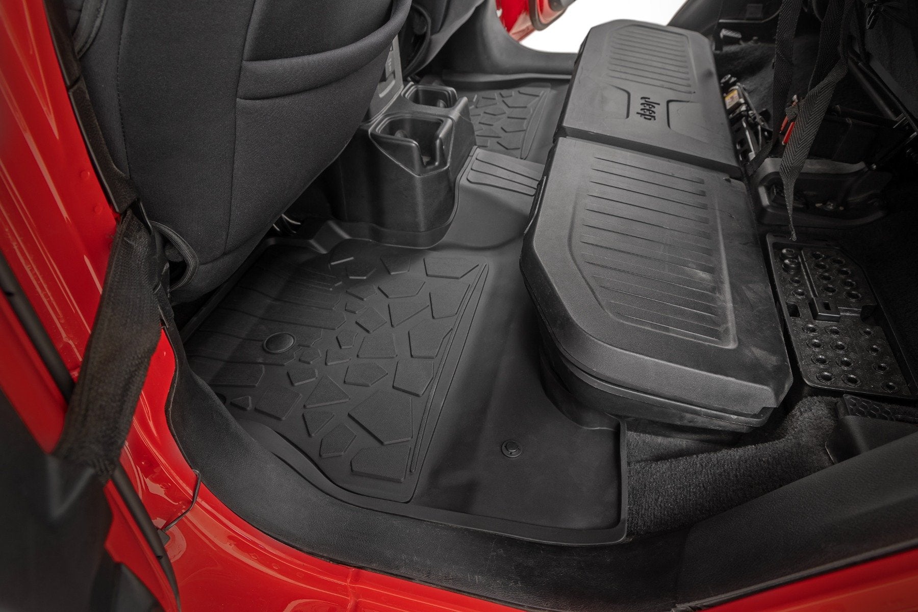 Rough Country Flex-Fit Floor Mats | FR & RR | RR Lockable | for Jeep Gladiator JT 4WD (20-25)