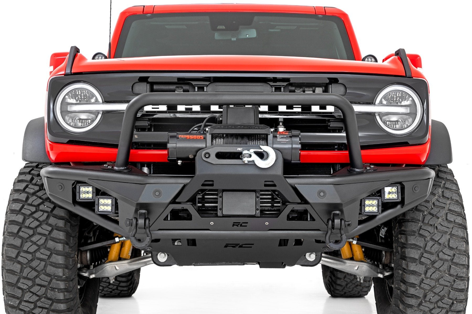 Rough Country Front Bumper Tubular w/Winch Plate Ford Bronco 21-23 51205