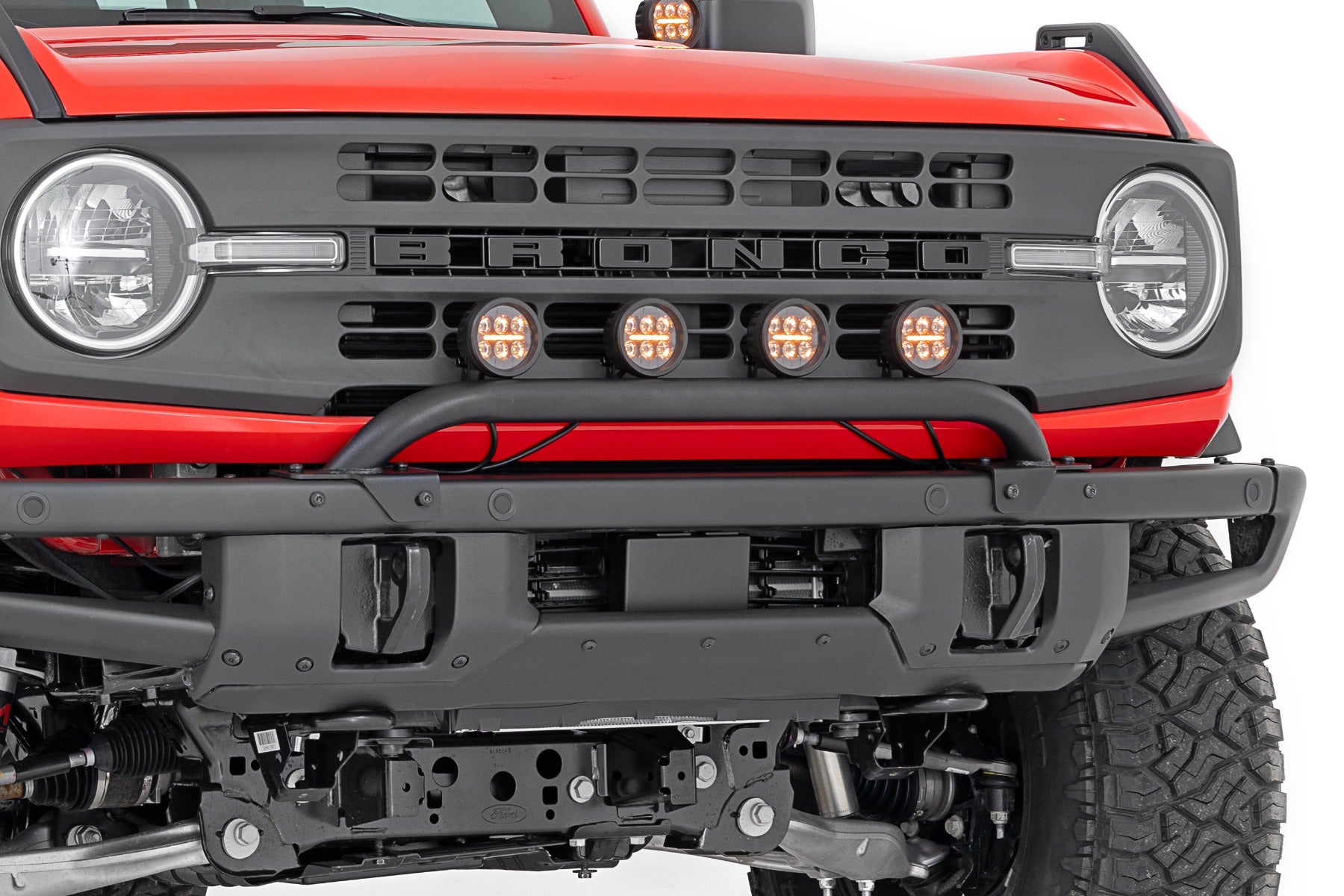 Rough Country Light Bar 3.5" LED Blk Amber DRL OE Modular for Ford Bronco 21-25 51136